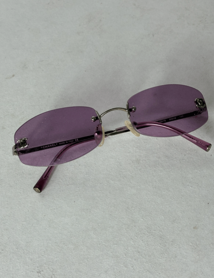 Chanel Chanel Sunglasses 4002 Rhinestone Logo 4017Rimless Vintage Size ONE SIZE - 1 Thumbnail
