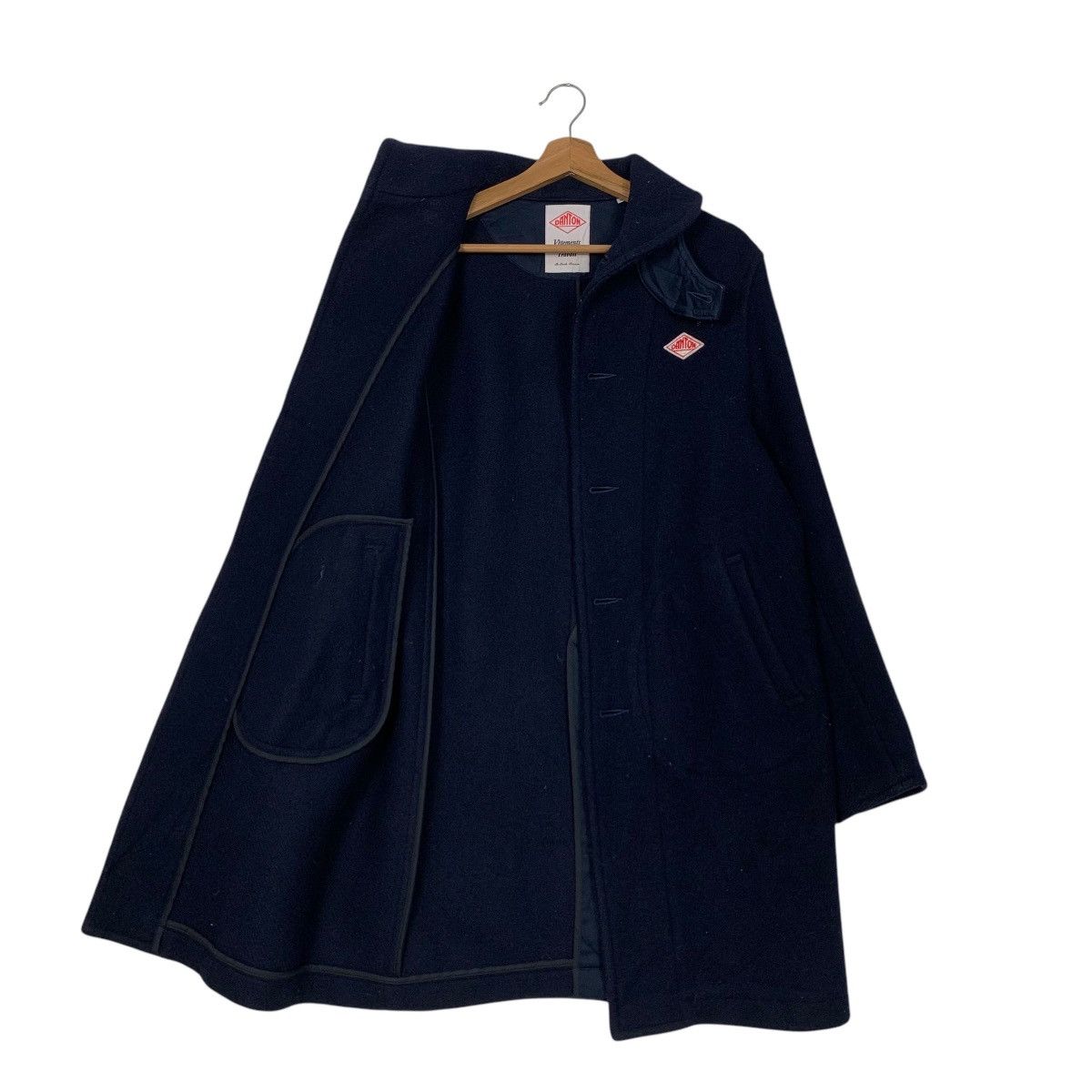 Danton DANTON Wool Navy Blue Overcoat jacket #2507-C113 Size US S / EU 44-46 / 1 - 10 Thumbnail