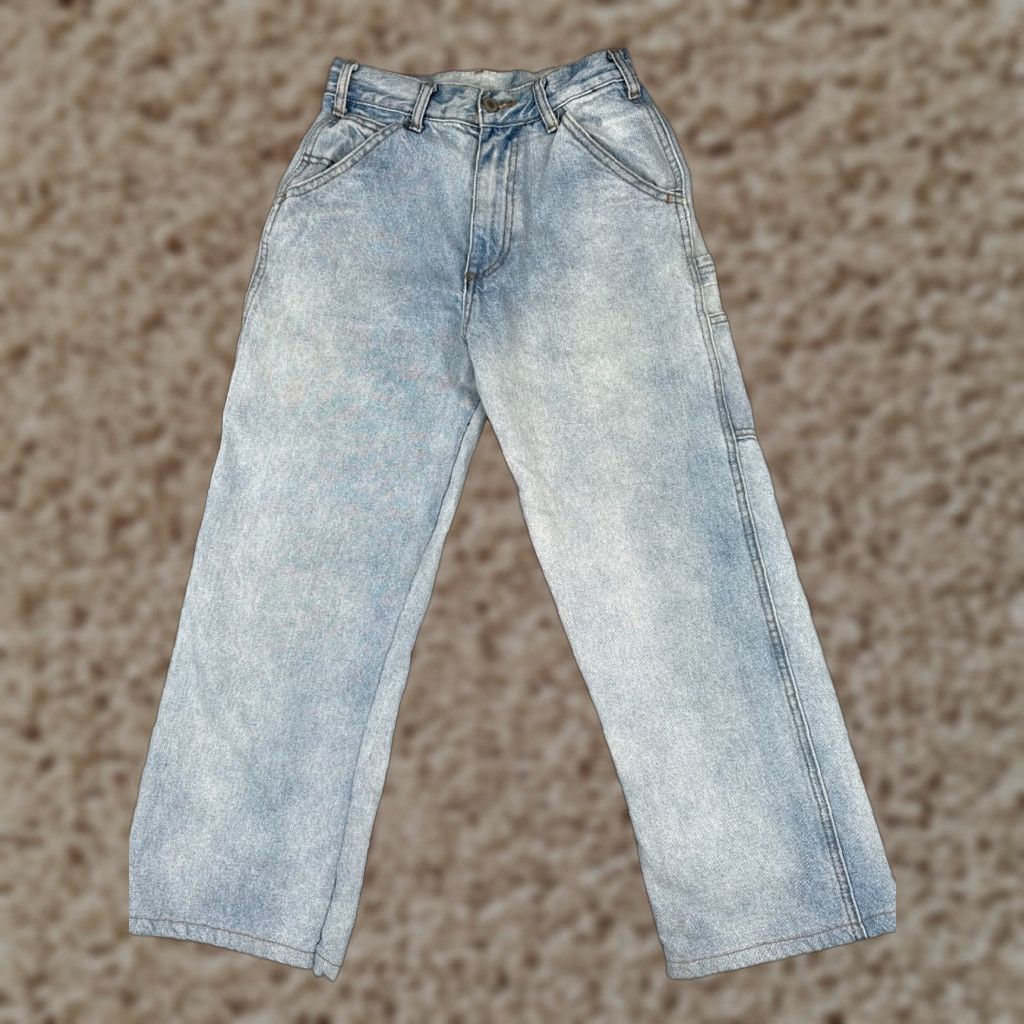 Vintage J Galt Jeans Womens Small Blue Light Wash Wide Leg High Rise Cotton 24x25 Size 28" / US 6 / IT 42 - 1 Thumbnail
