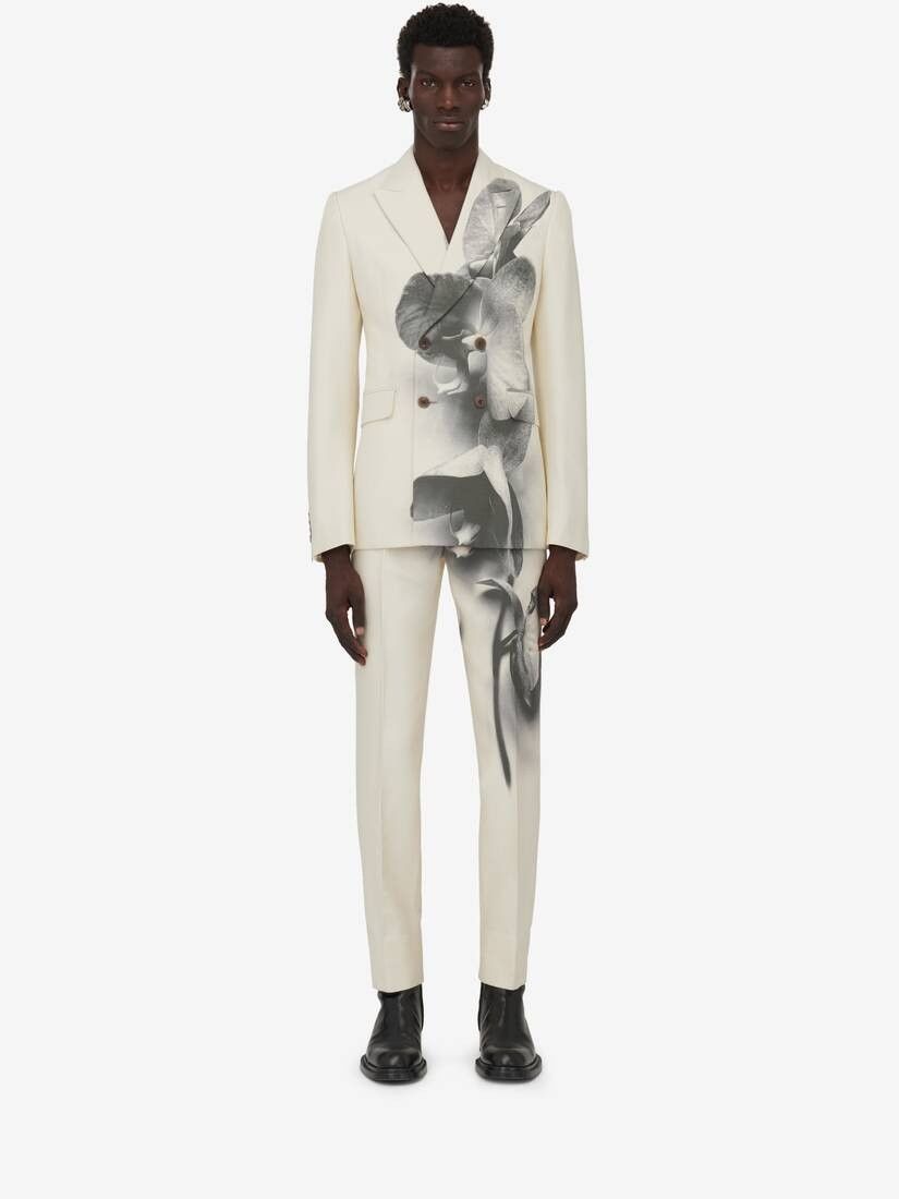 Alexander McQueen o1w1db10725 Orchid Cigarette Trousers in Putty/Black Size US 32 / EU 48 - 2 Thumbnail