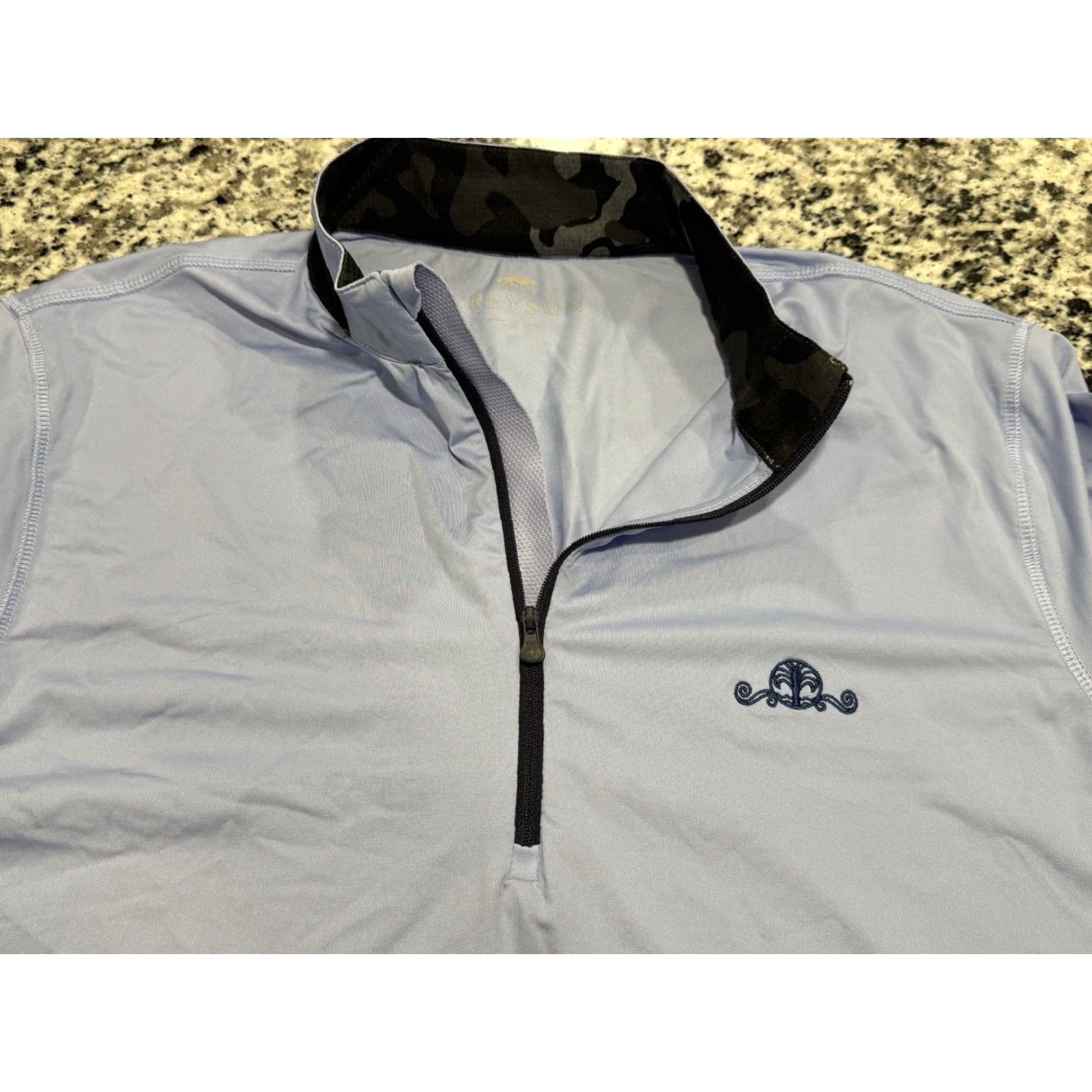 Vintage Greyson Golf Shirt Men’s Large 1/4 Zip Blue Stretch Pullover Athletic Fit Embroidered Logo Mock Neck Pullover Activewear Casual Mens L Blue 1/4 ZIP Size US L / EU 52-54 / 3 - 4 Thumbnail