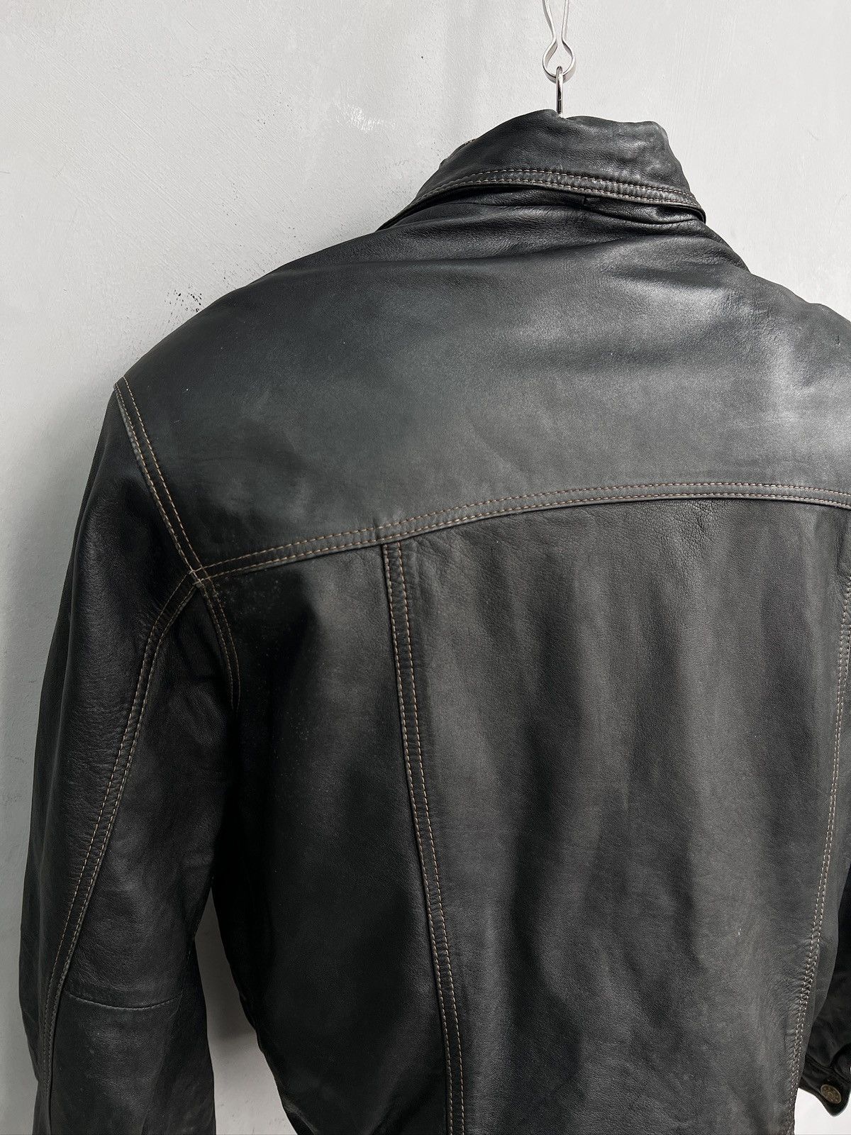 Diesel Nevada Black Leather Trucker Jacket Classic Size US M / EU 48-50 / 2 - 7 Thumbnail