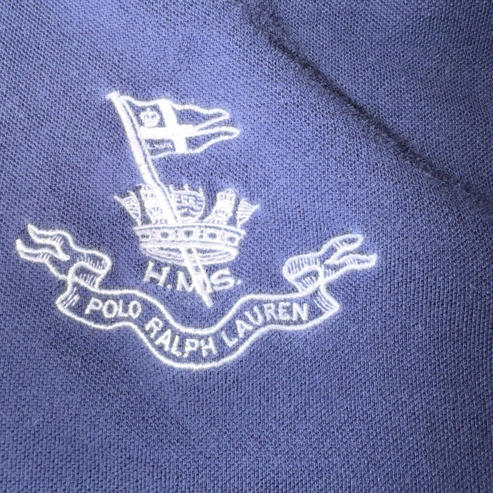 Polo Ralph Lauren VINTAGE Polo Ralph Lauren H.M.S. Polo Shirt Crown Flag 2000s Blue Men’s XL Y2K Polo shirt Mens XL Blue Crown Flag Polo Ralph Lauren Shirt Size US XL / EU 56 / 4 - 2 Thumbnail