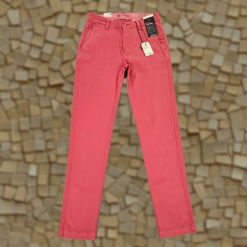 Levi's Levi's Mens XX Chino Trousers Slim Taper Pink W29 L32 Cotton Elastane Pants Size US 29 - 1 Thumbnail