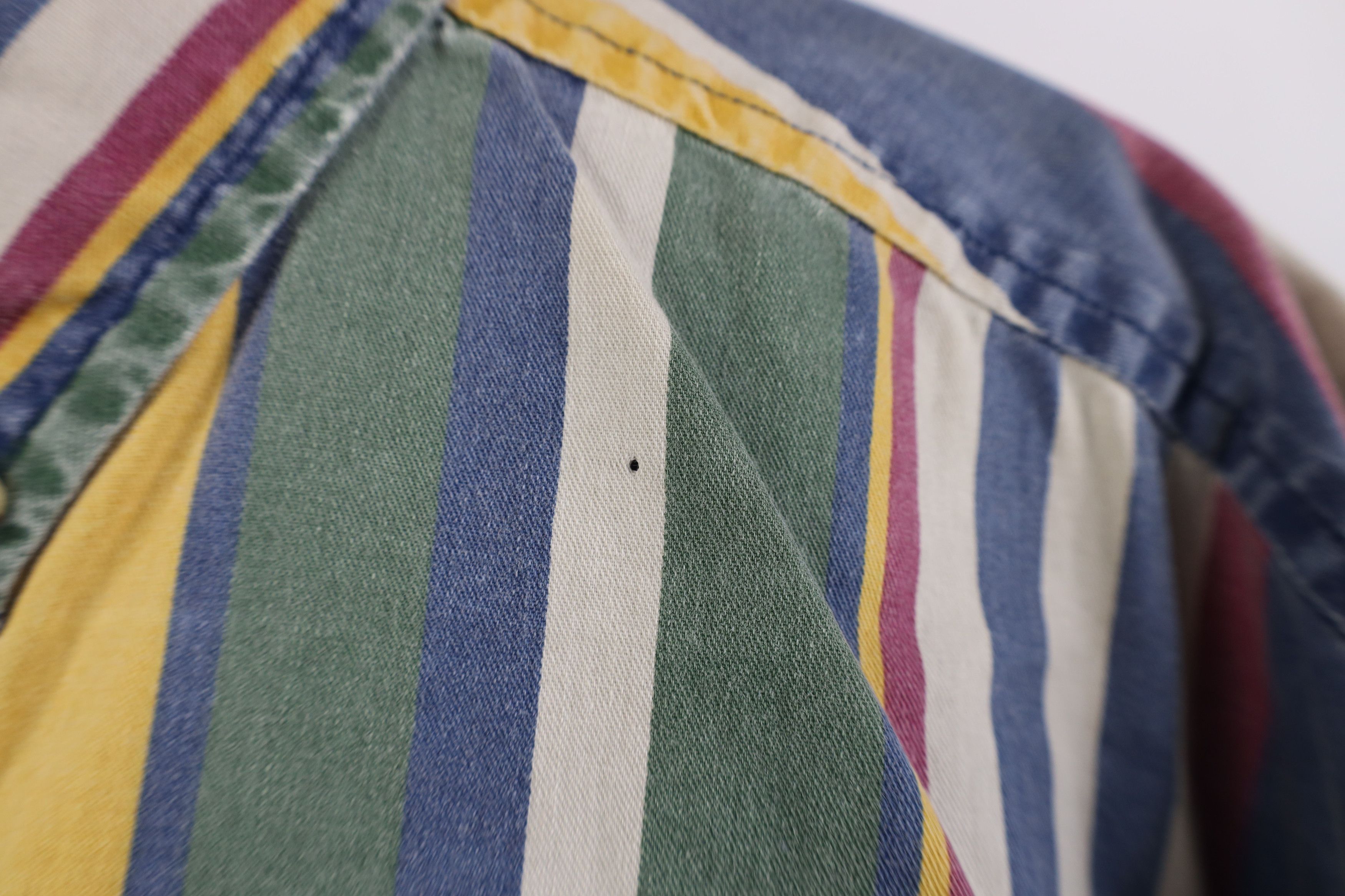 Vintage Vintage 90s Streetwear Rainbow Striped Button Down Shirt Size US M / EU 48-50 / 2 - 4 Thumbnail