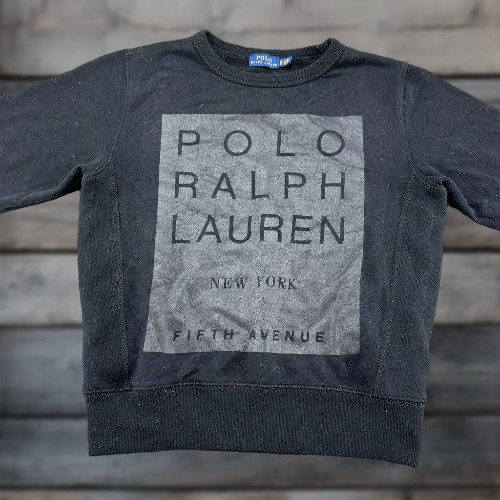 Polo Ralph Lauren VINTAGE Polo Ralph Lauren Sweatshirt Women XS Black Crew Neck Long Sleeve Pullover 90s Sports Outdoor Fifth Avenue New York Size XS / US 0-2 / IT 36-38 - 1 Thumbnail