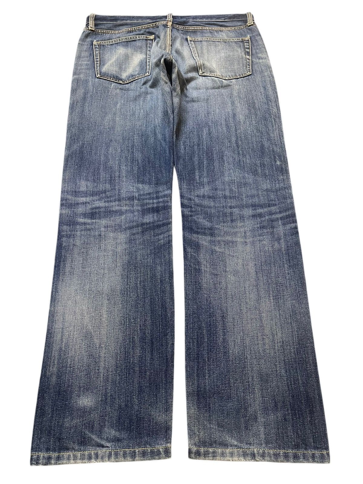Uniqlo Vintage Japanese Uniqlo Faded Wash Distress Style Loose Jean Size US 34 / EU 50 - 2 Thumbnail