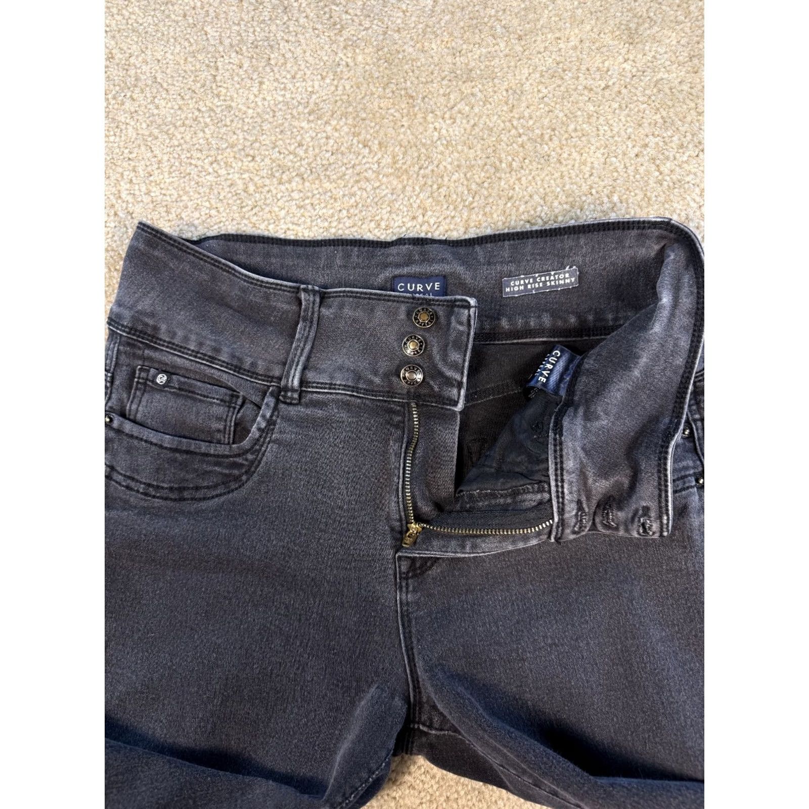 Vintage Curve Appeal Jeans Black Curve Creator Skinny High Rise Womens 8/29 Casual Size 30" / US 8 / IT 44 - 3 Thumbnail