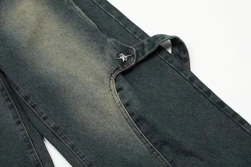 VIBE Design Hip Hop Baggy Washed Retro Loose Jeans y2k Size US 35 - 5 Thumbnail