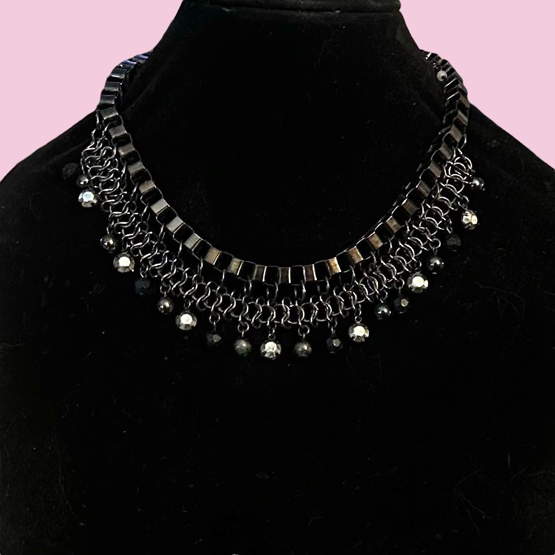 Other Avon gunmetal chunky box chain dangle necklace Size ONE SIZE - 1 Thumbnail