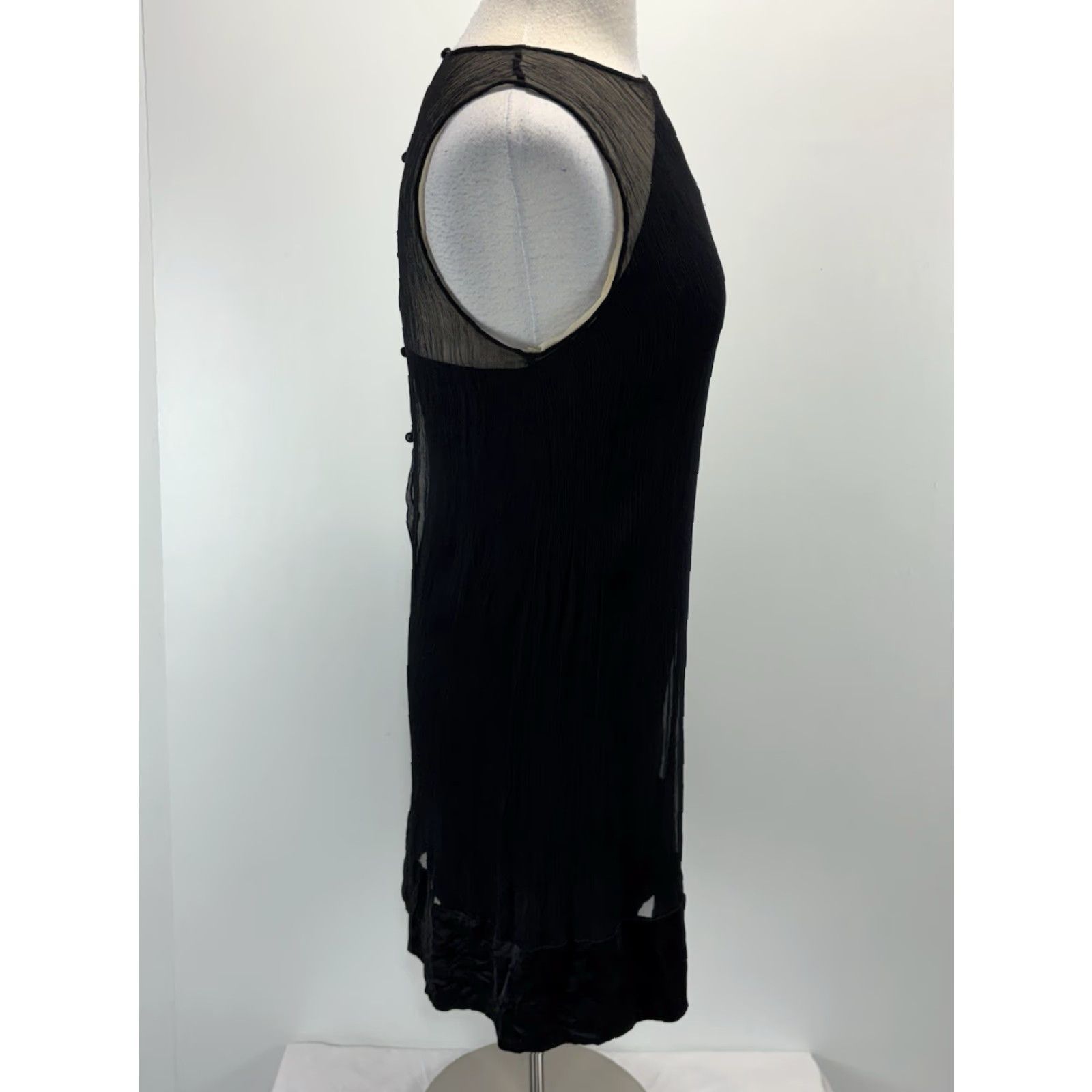 Rebecca Taylor Rebecca Taylor 100% Silk Shift Mini Dress Womens 8 Black Lined Whimsigoth Cocktail Designer Dress Size M / US 6-8 / IT 42-44 - 4 Thumbnail