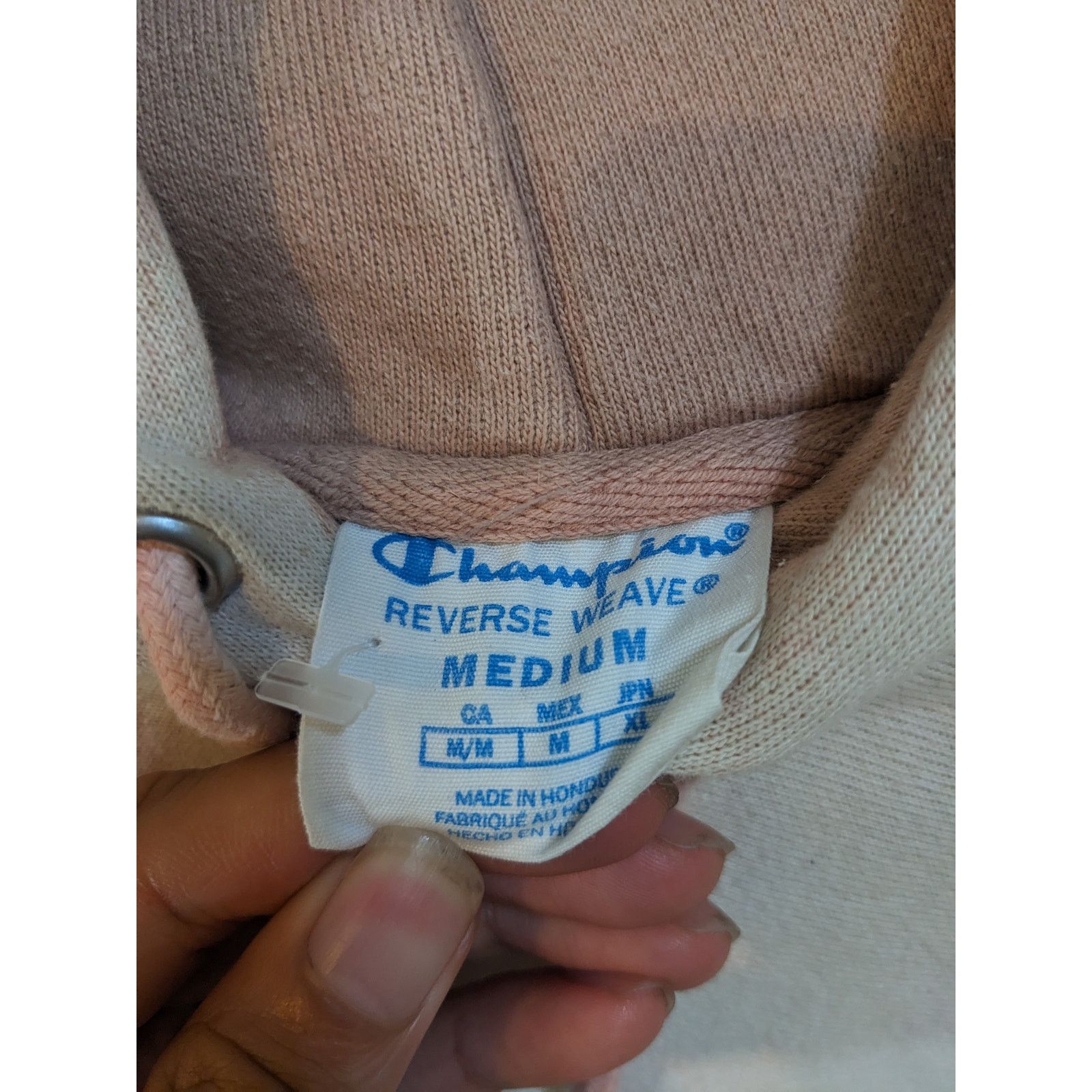 Champion Champion Pink White Cream Reverse Weave Tie Dye Hoodie Sz M Size US M / EU 48-50 / 2 - 6 Thumbnail