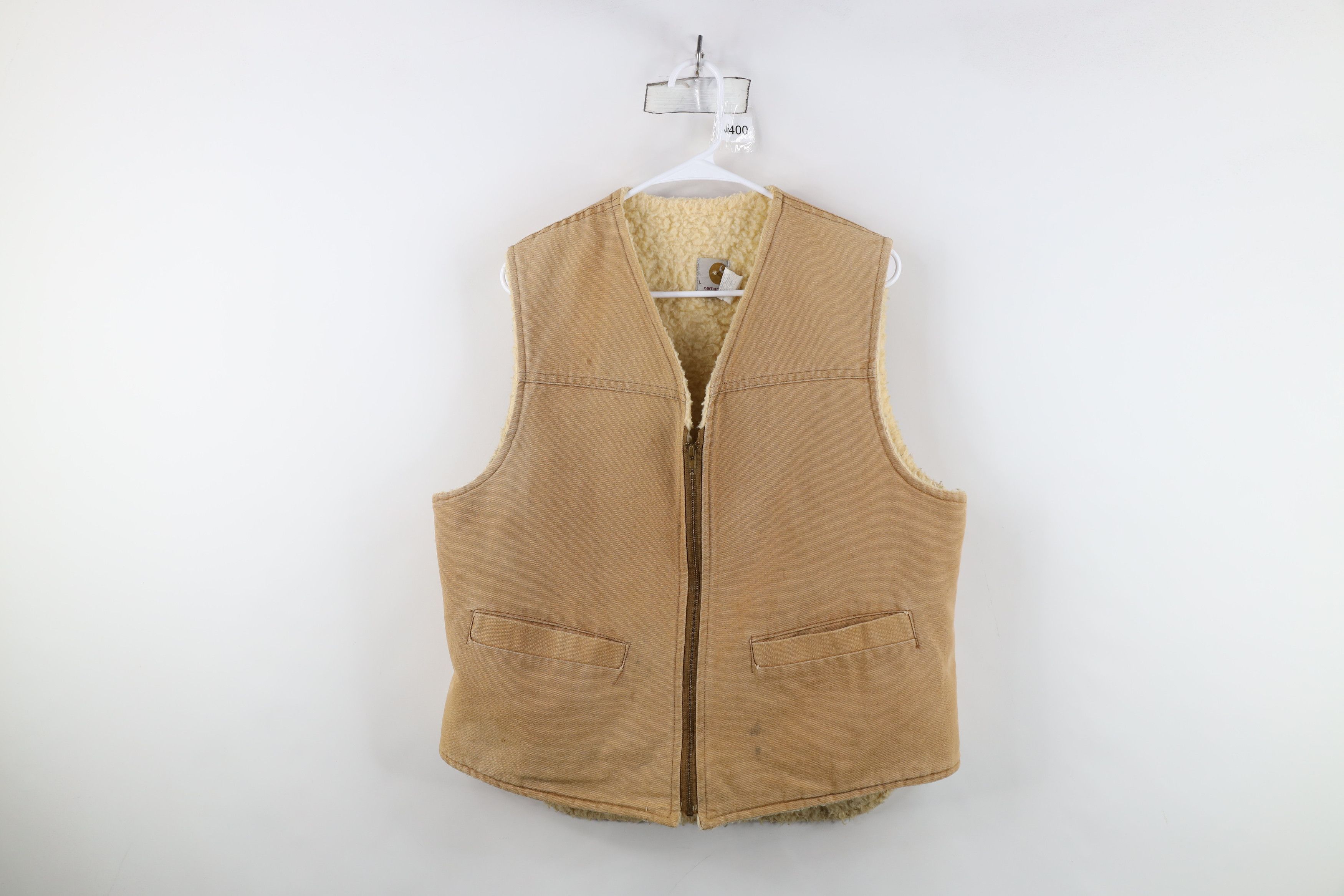 【USA-vintage】carhartt duck bore-vest 80s Vintage 80s Carhartt Worker Vest Sleeveless Jacket M Size