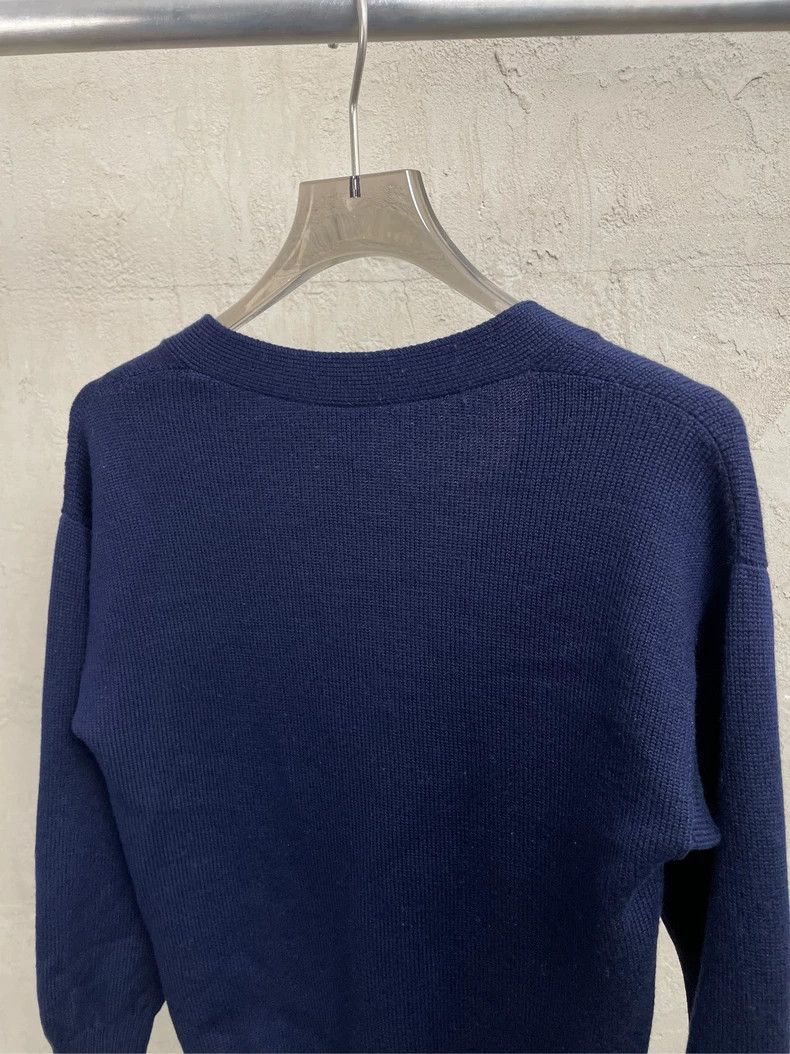Loewe loewe Navy blue embroidered small logo wool cardigan 2506-N Size US S / EU 44-46 / 1 - 4 Thumbnail