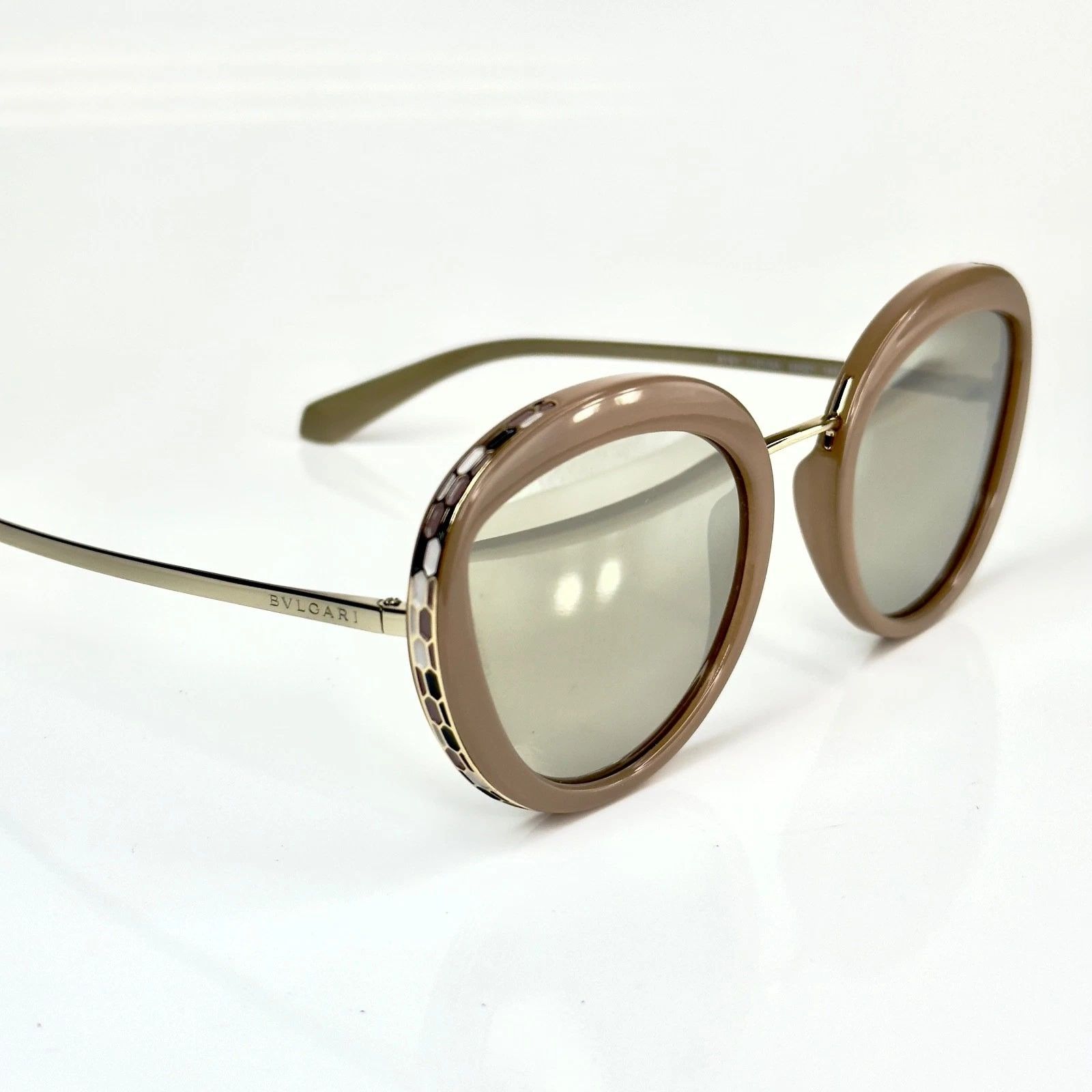 Bvlgari BULGARI SERPENTI BV8191 8191 Gold Beige Round Sunglasses Size ONE SIZE - 9 Thumbnail