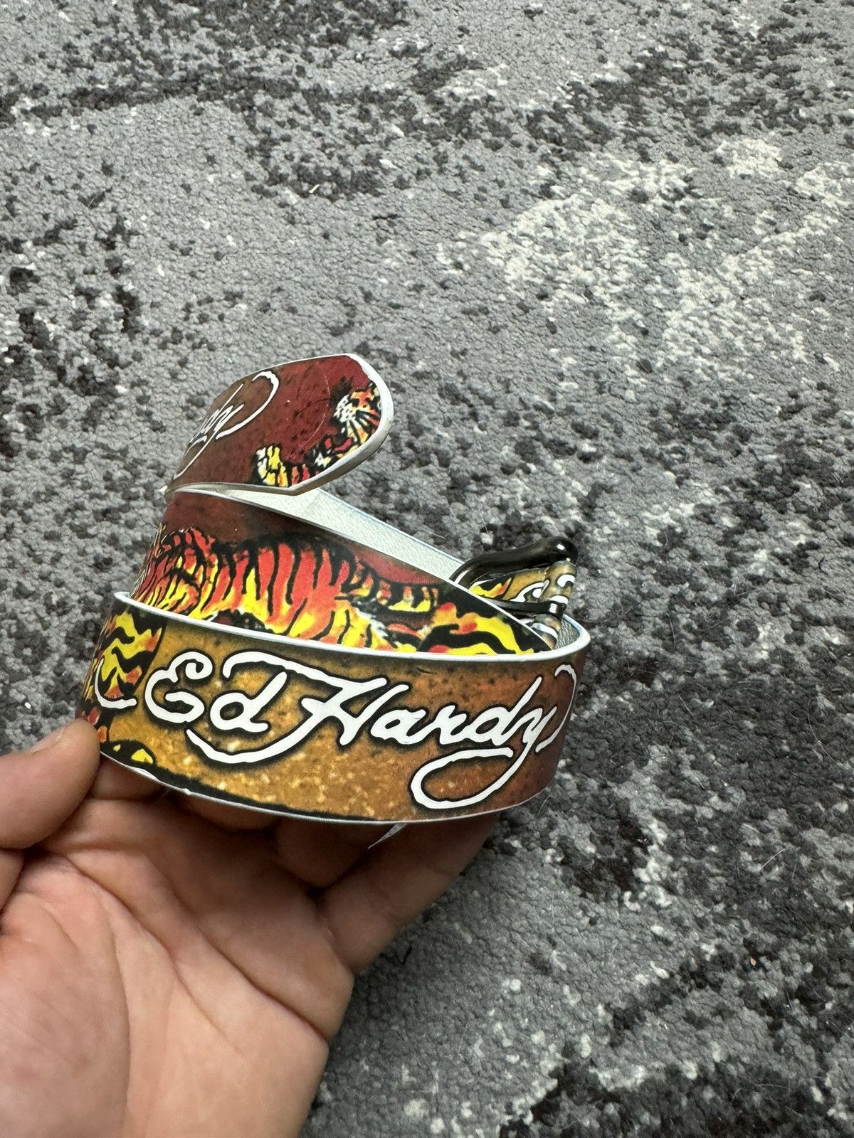 Ed Hardy × Japanese Brand × Vintage Vintage Y2K Ed Hardy Japanese Tiger Print Belts Size ONE SIZE - 8 Thumbnail