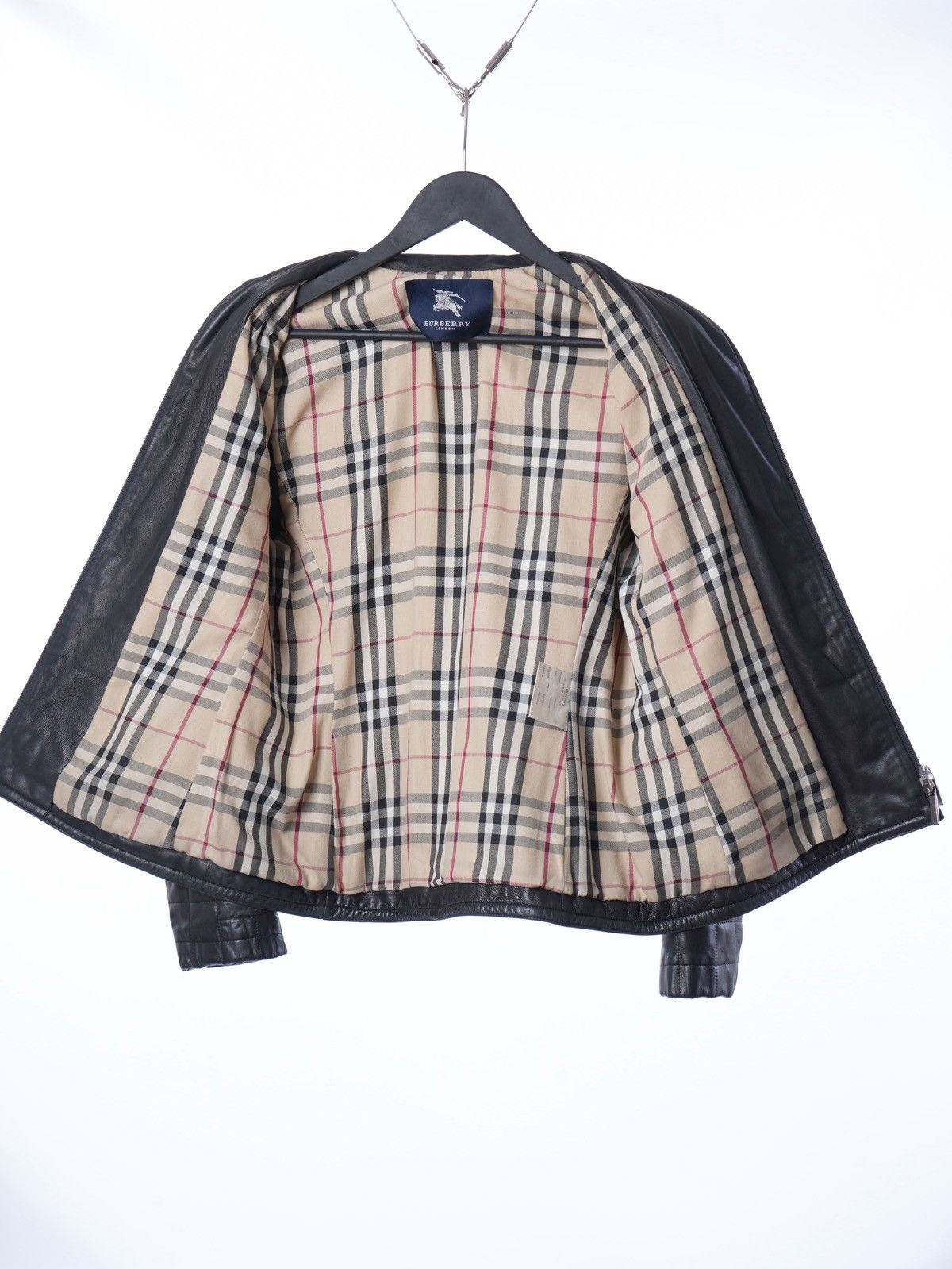 Burberry Rare Burberry London Black Leather Biker Jacket 44 M Size M / US 6-8 / IT 42-44 - 7 Thumbnail