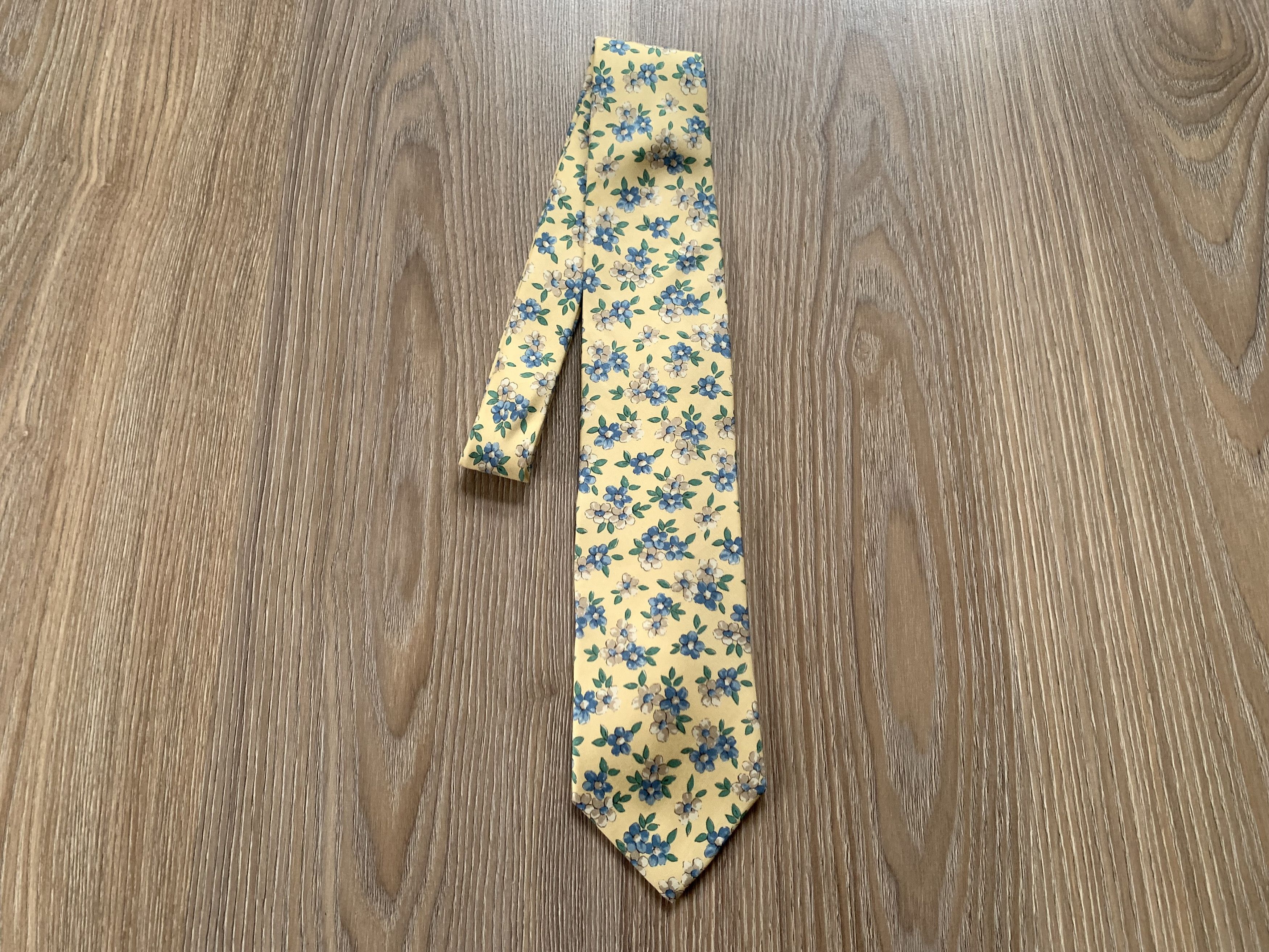Faconnable Faconnable Hand Made Flower Printed Silk Tie Size ONE SIZE - 3 Thumbnail