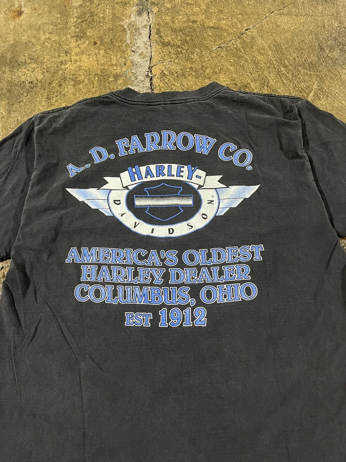Harley Davidson × Vintage CRAZY VINTAGE 90s HARLEY DAVIDSON EVOLUTION ENGINE BIKER TEE Size US XL / EU 56 / 4 - 6 Thumbnail