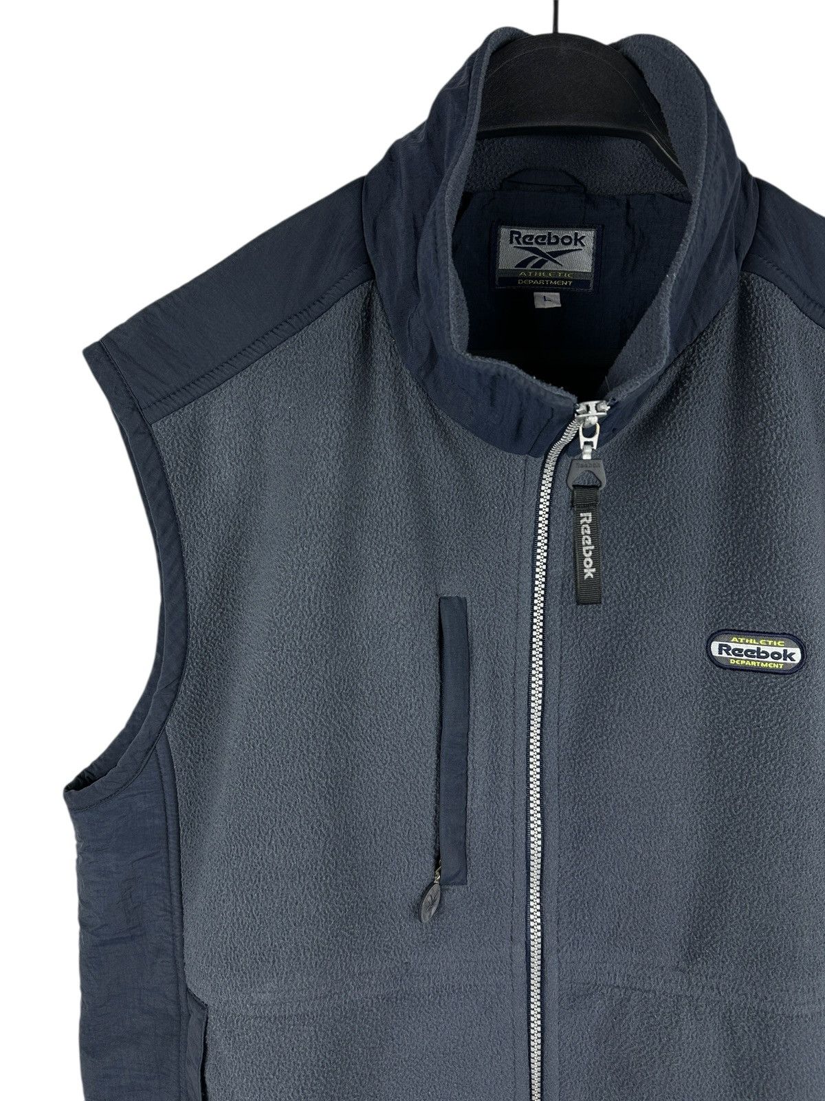 Reebok Vintage Y2K Reebok Athletic Department Fleece/Nylon Vest Size US L / EU 52-54 / 3 - 2 Thumbnail