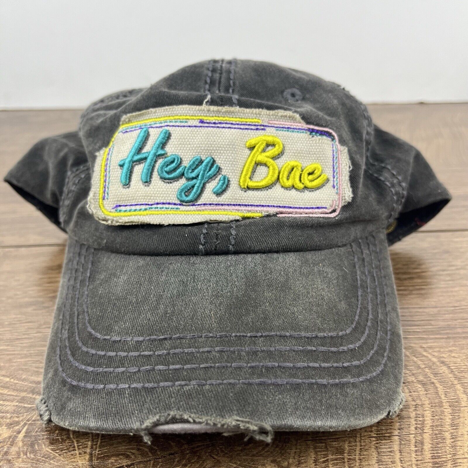 Other Hey Bae Hat Bae Hat Gray Adjustable Hat Gray Adult Size Hat Size ONE SIZE - 5 Thumbnail