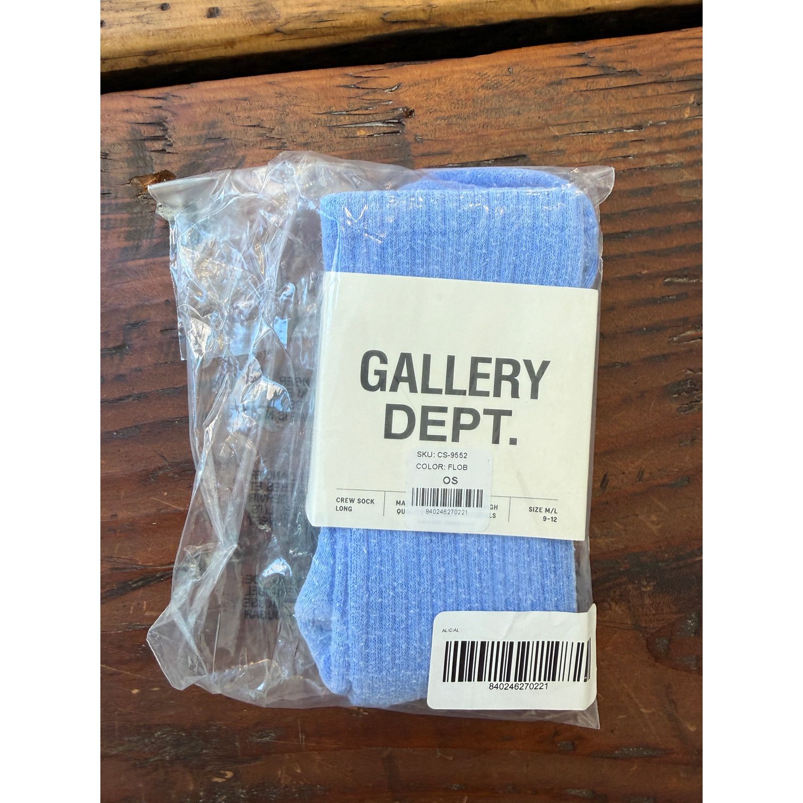 Gallery Dept. Gallery Dept. Flo Blue Clean Logo Intarsia Knit Socks Size ONE SIZE - 3 Thumbnail