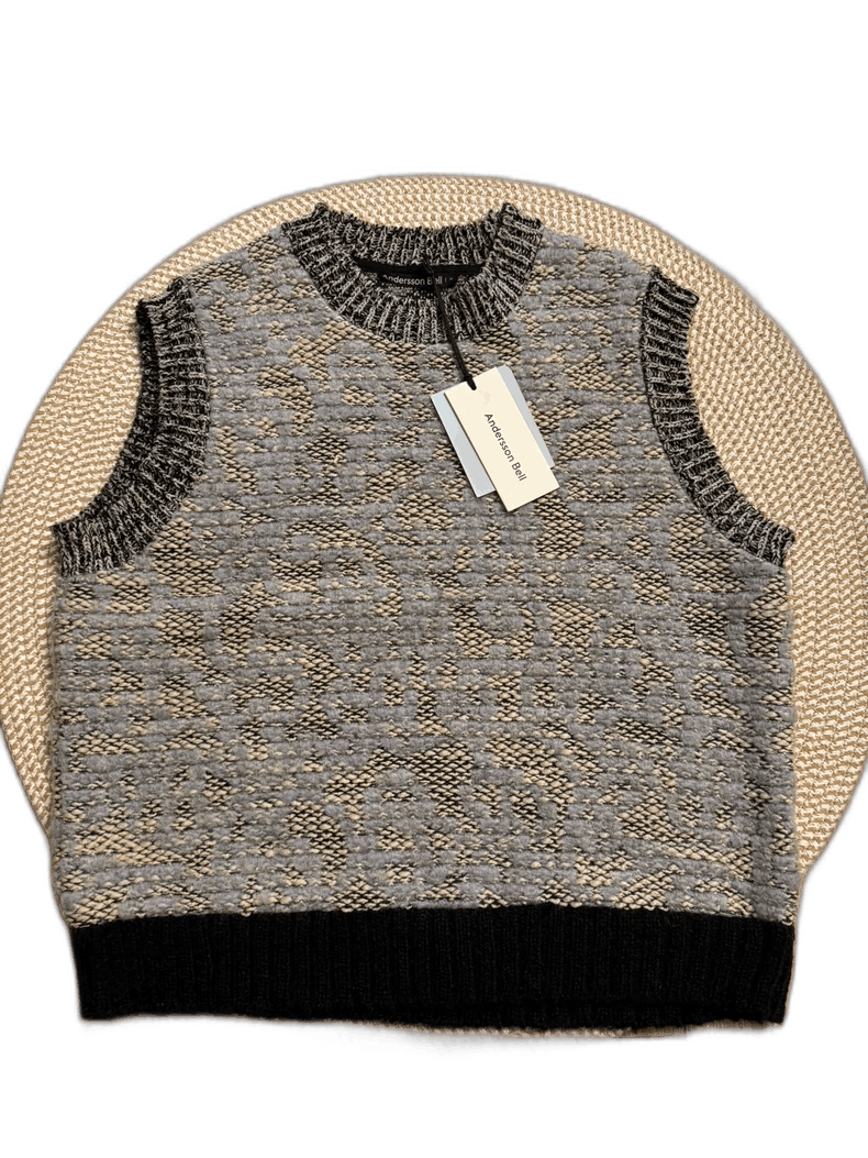 ★22SS★【ANDERSSON BELL】★TUNISIA 22 WOOL VES.T★ ANDERSSON BELL Tunisia 22 Wool Vest - Black | Garmentory
