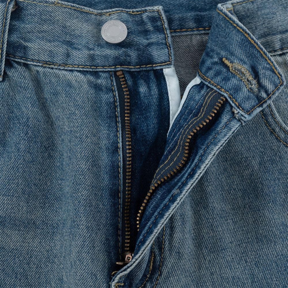 Japanese Brand × Jean Men's retro American simple basic all-match washed jeans Size US 32 / EU 48 - 4 Thumbnail