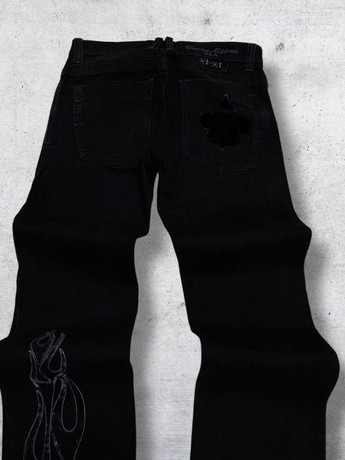 Japanese Brand VINTAGE 11 11 MADE IN USA OG TRIBAL TATTOO SUEDE DENIM 90S Size US 30 / EU 46 - 11 Thumbnail
