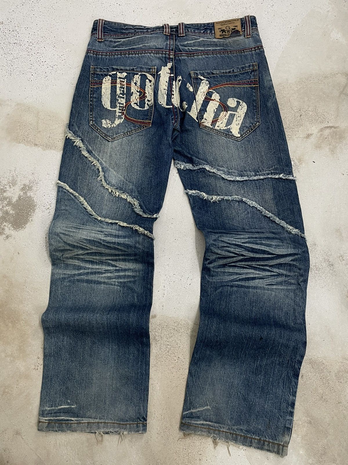 Japanese Brand Vintage 90’s Sur Wear Gotcha Famous Remember Our Roots Denim Size US 33 - 7 Thumbnail