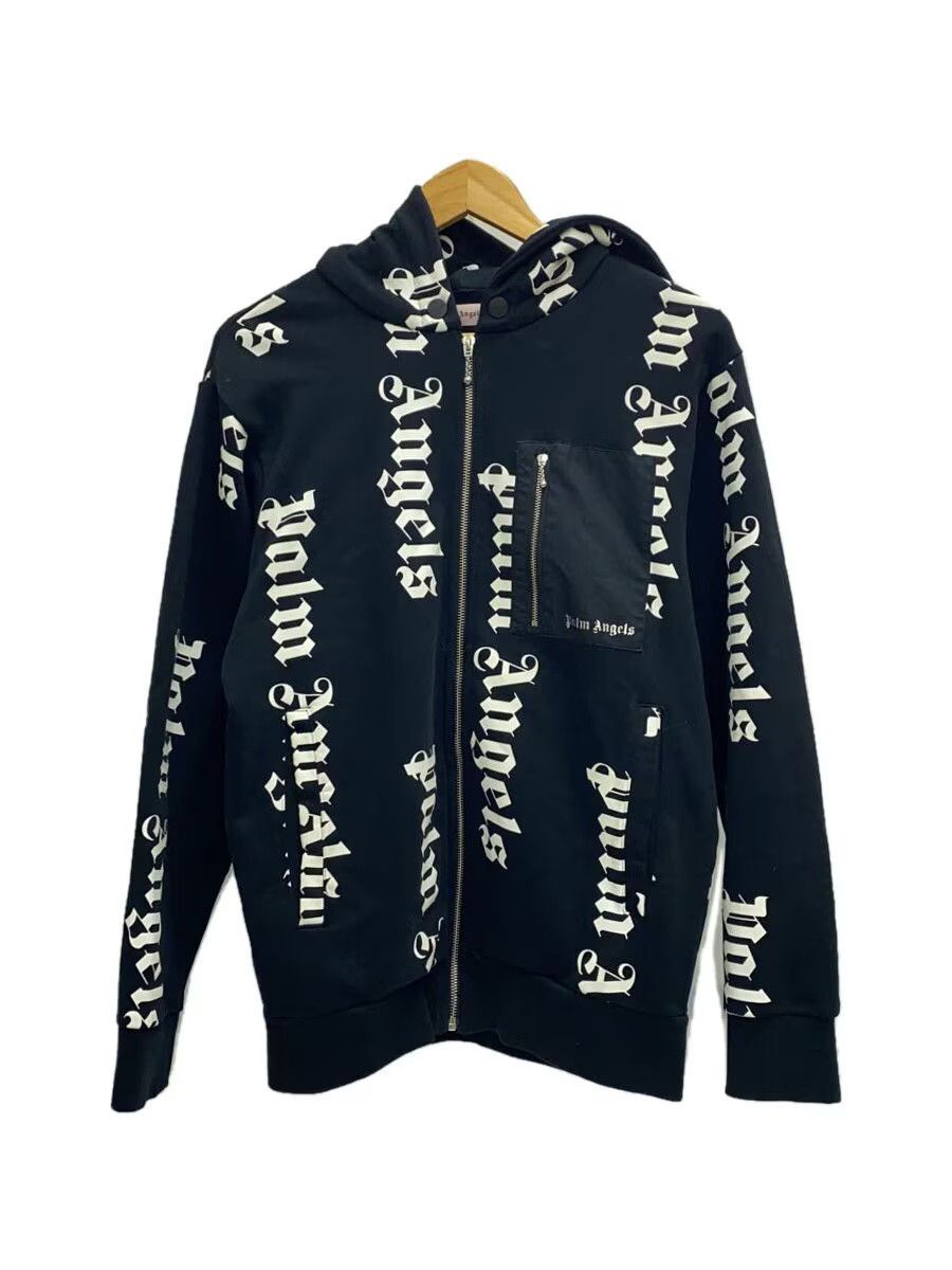 Palm Angels Cotton Logo Zip-Front Cotton Hoodie Zip Hoodie