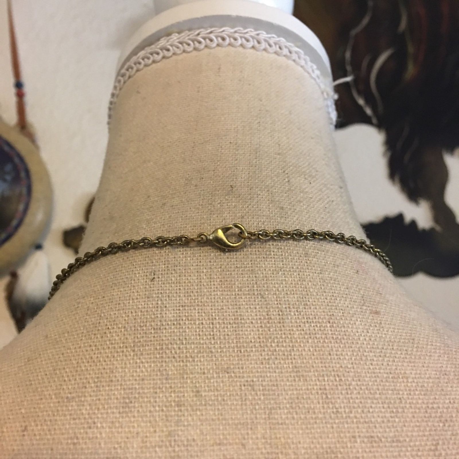 Vintage Vintage green rhinestone chain tassel necklace Size ONE SIZE - 5 Thumbnail