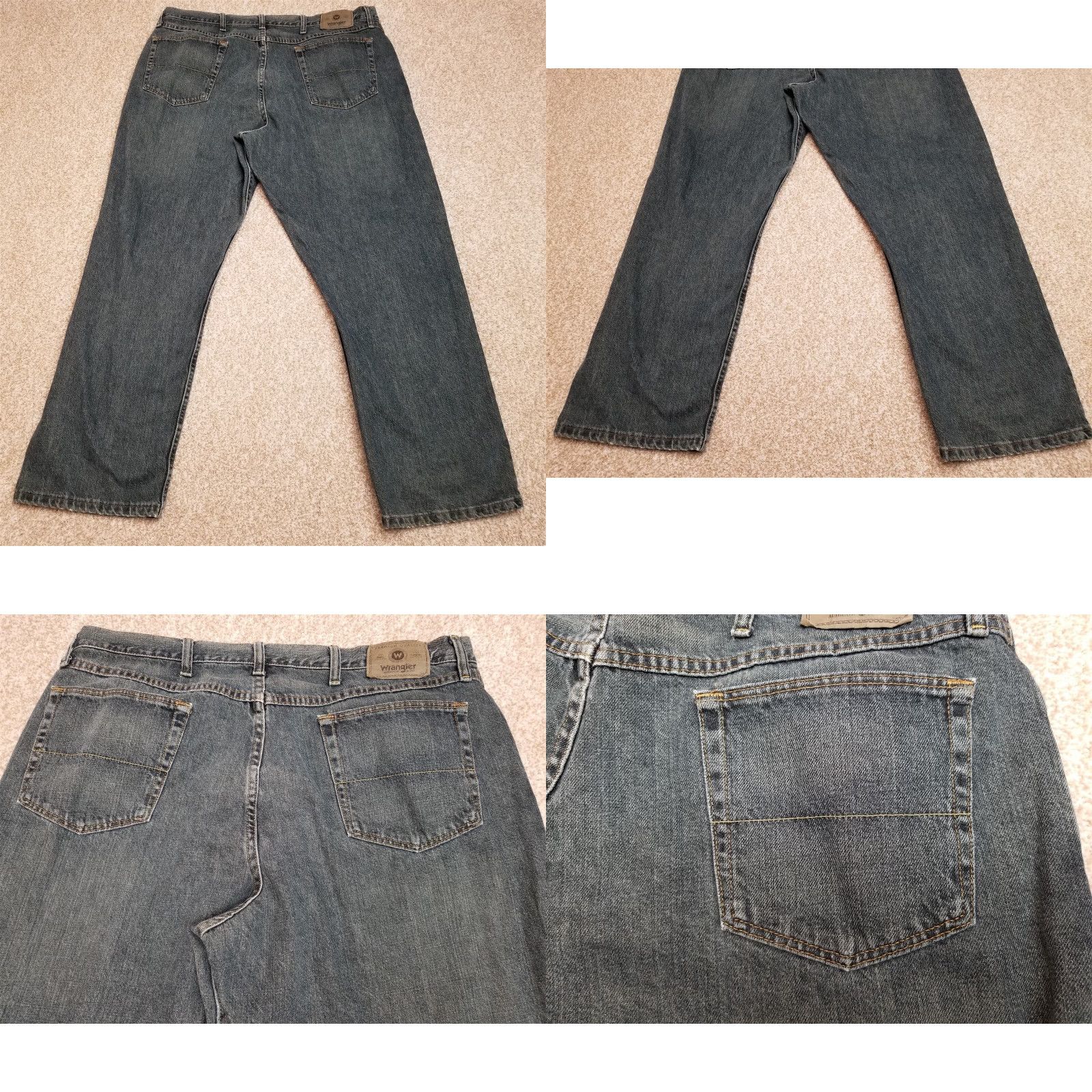 Wrangler Wrangler Jeans Mens 40x32 Blue Denim Premium Quality 100% Cotton Ranch Farm Work Jeans 40 Regular Blue 90s American USA Mens Size US 40 / EU 56 - 8 Thumbnail