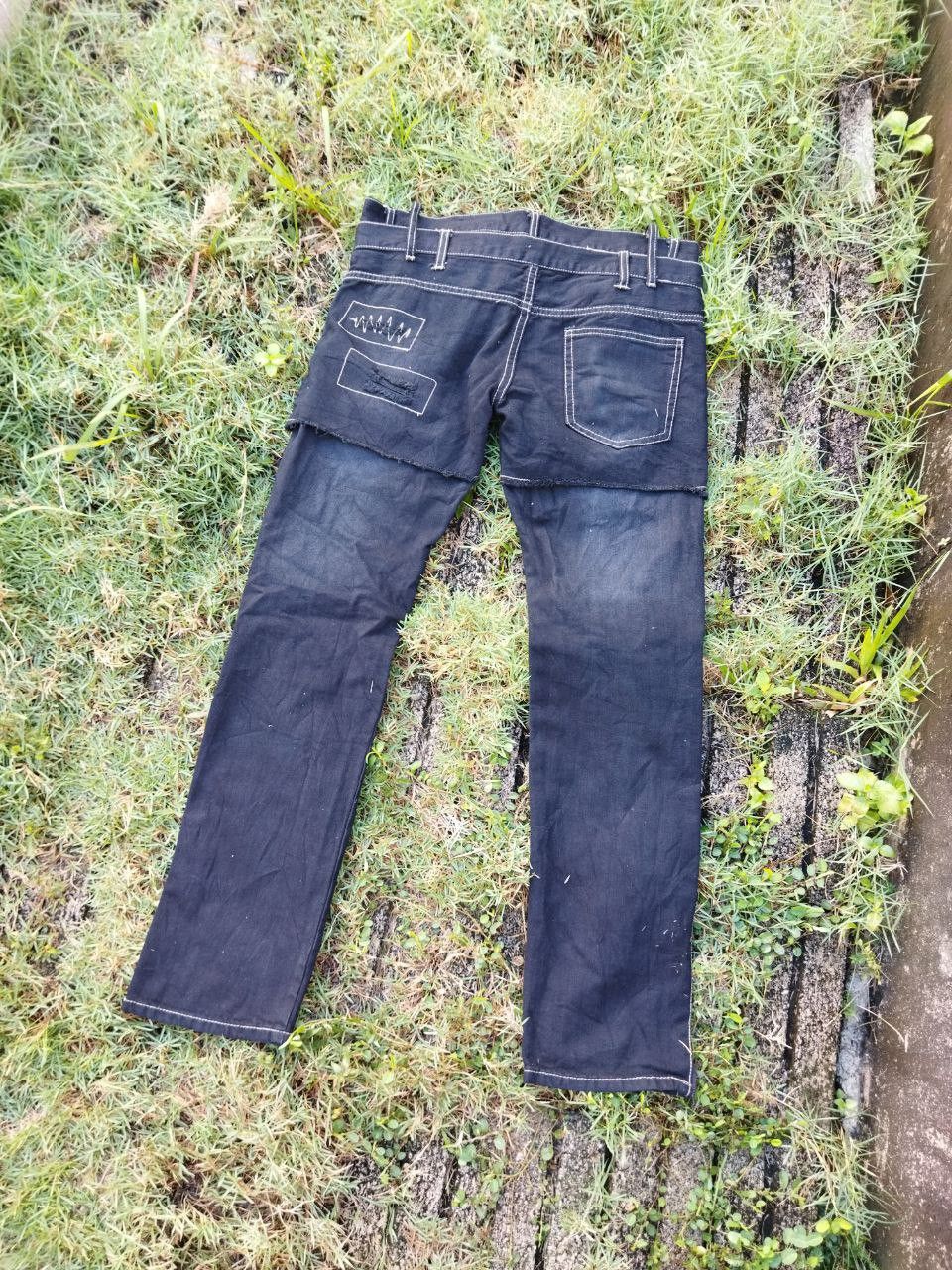 Seditionaries Vintage KMK Japan Double Waist Jeans - Size 1 Size US 33 - 10 Thumbnail