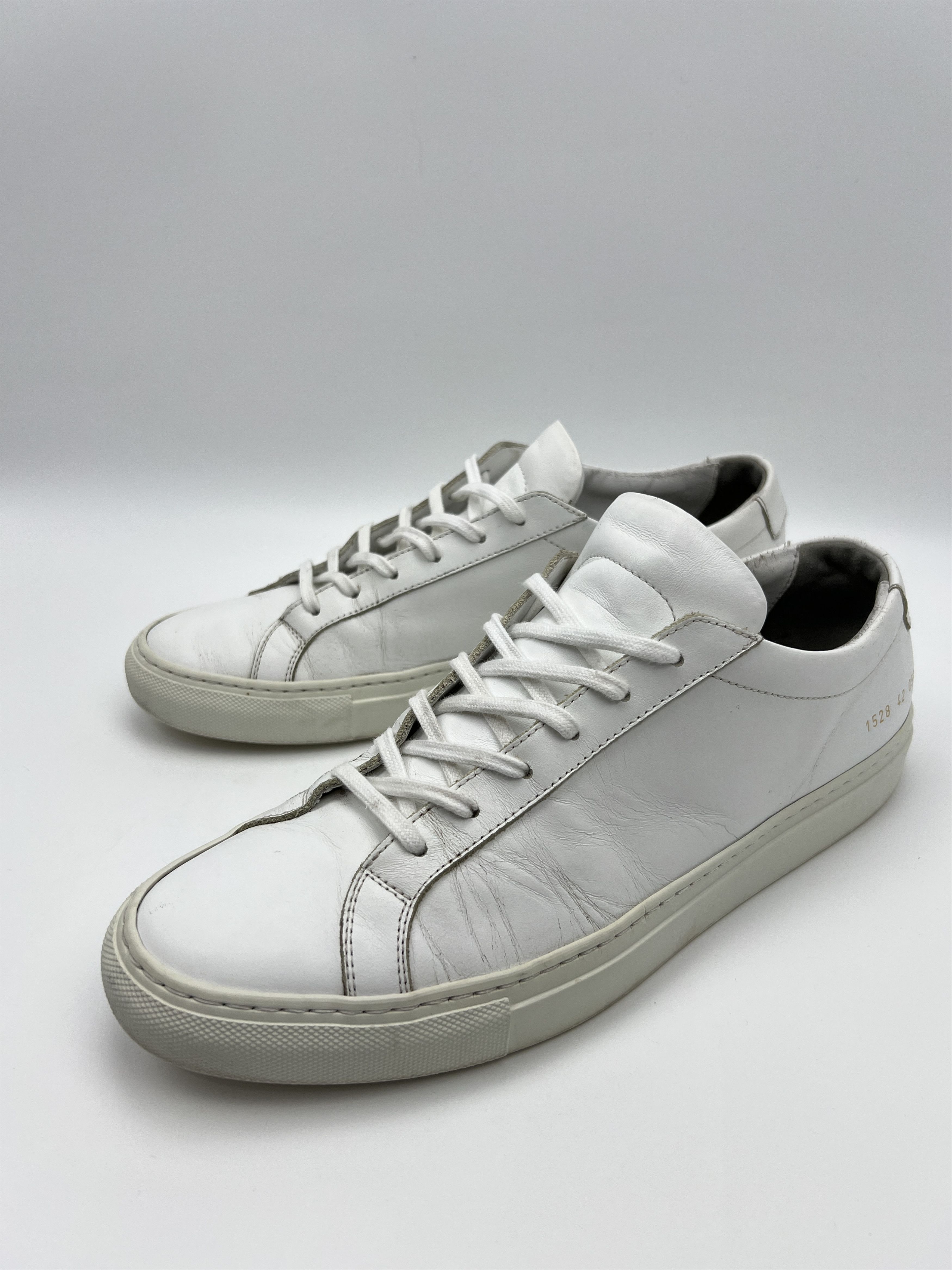 Common Projects Common Projects Achilles White Leather Sneakers Low 42 Size US 9 / EU 42 - 8 Thumbnail