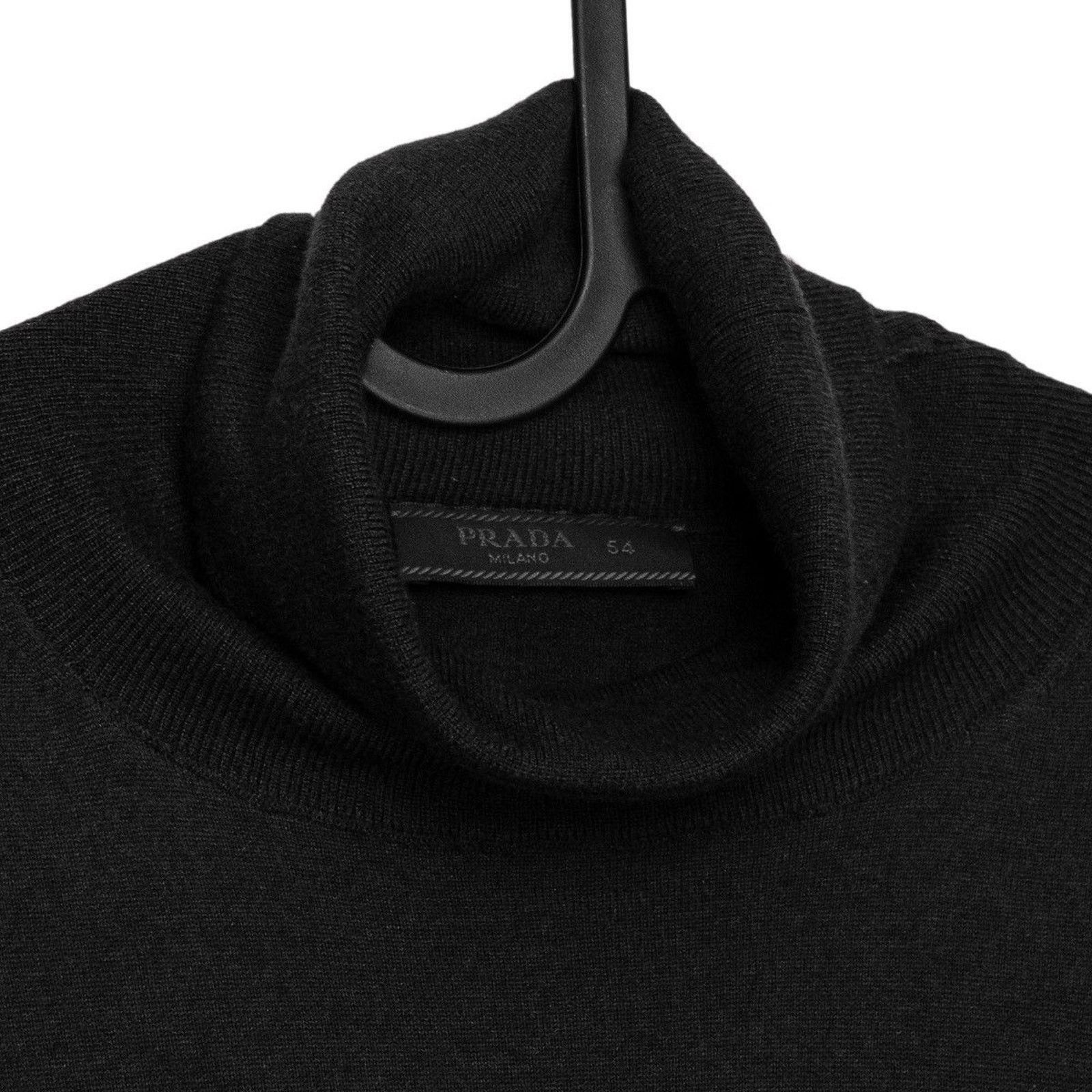 Prada Prada Cashmere Silk Blend Black Turtleneck Sweater Size US L / EU 52-54 / 3 - 6 Thumbnail