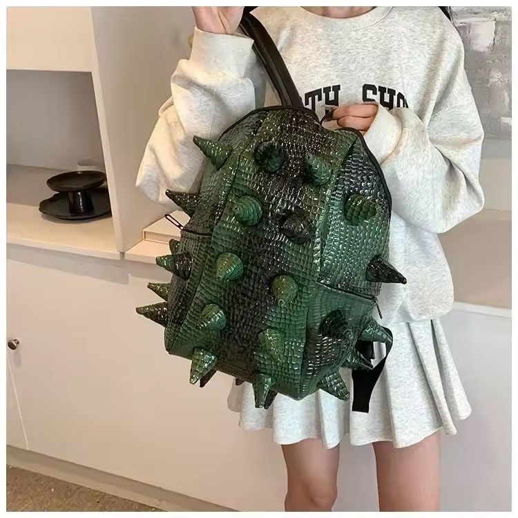Japanese Brand Architectural Spiked Shell Backpack - PU Leather Size ONE SIZE - 4 Thumbnail