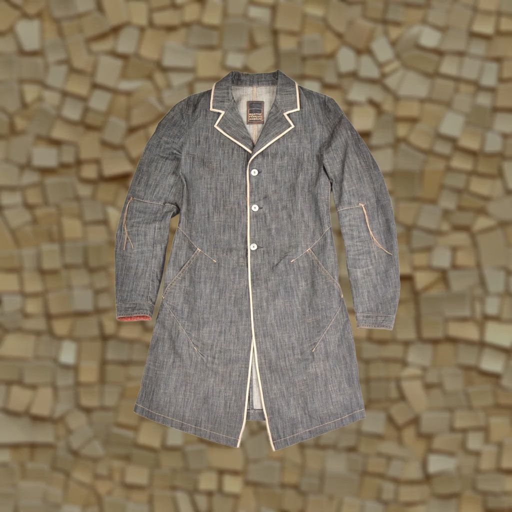 Vintage VINTAGE Le Jean De Marithe Francois Girbaud Denim Jacket Women 34 Blue Jeans Coat Overcoat 34 Mens Womens Girls Boys Size 24" / US 00 / IT 34 - 1 Thumbnail