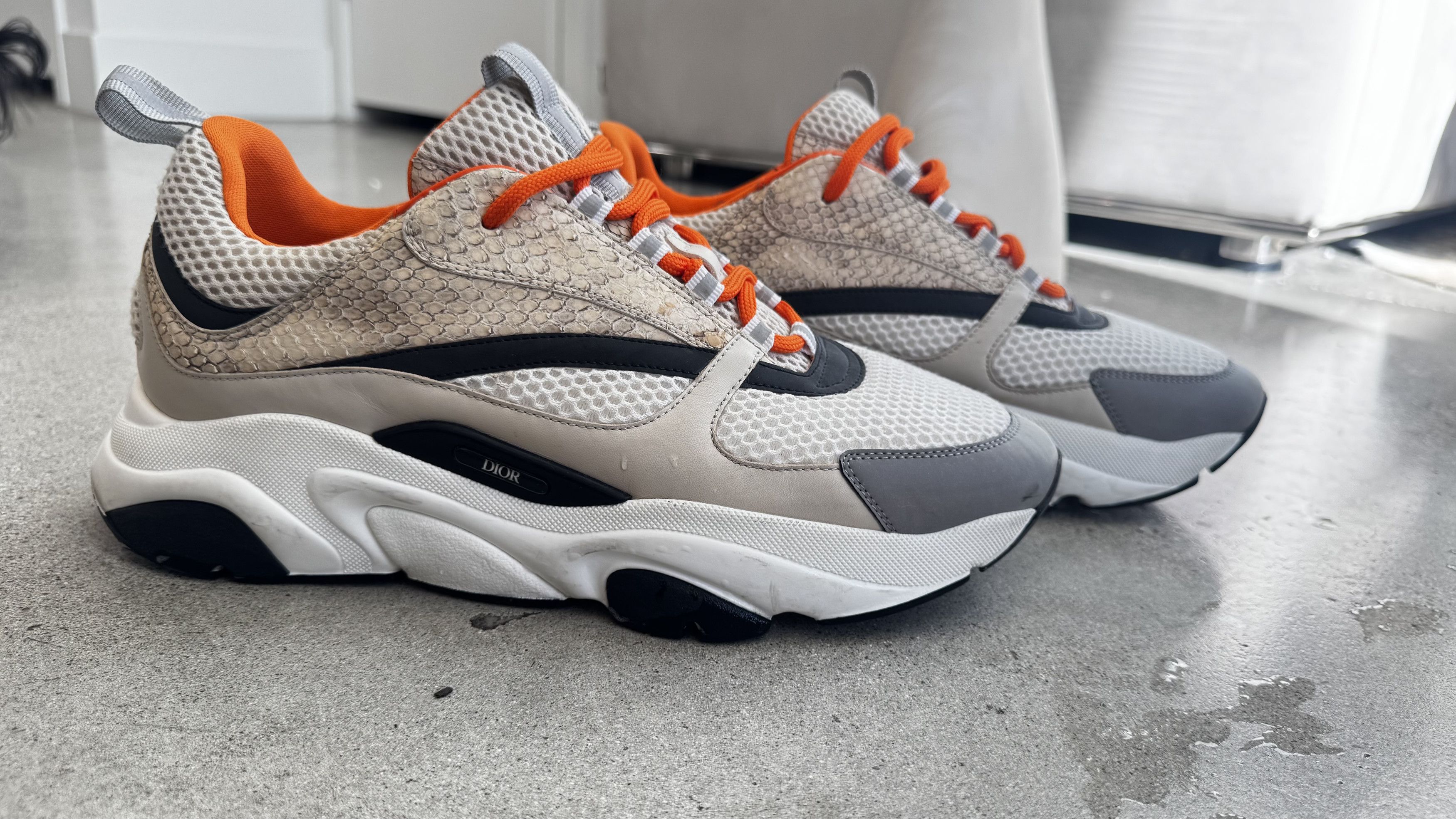Dior Dior B22 Snakeskin Sneaker – Exotic-Embossed Panels Size US 10 / EU 43 - 2 Thumbnail