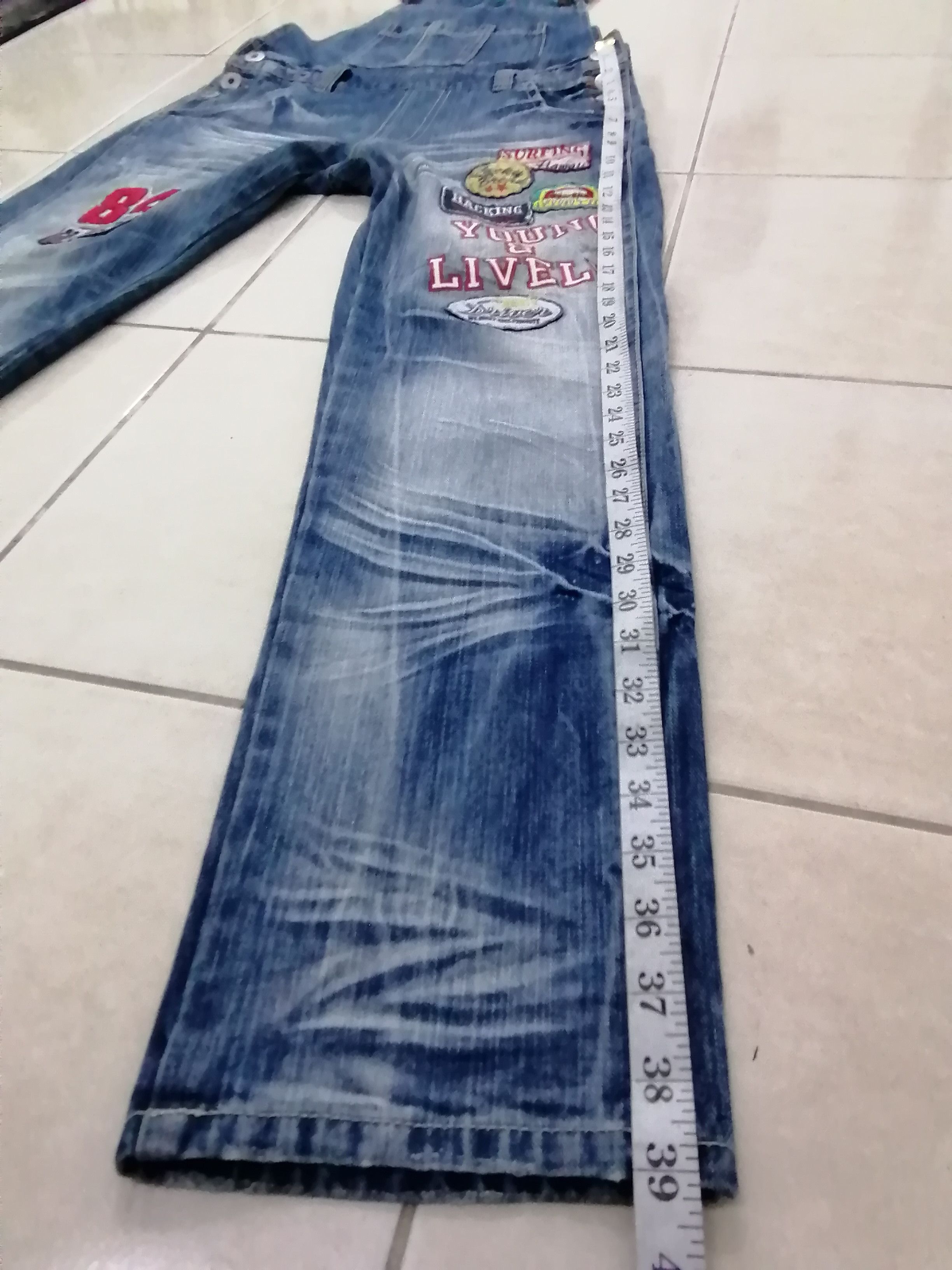 Japanese Brand Bluntly Japanese Overall Patch Denim Size US 33 - 23 Thumbnail