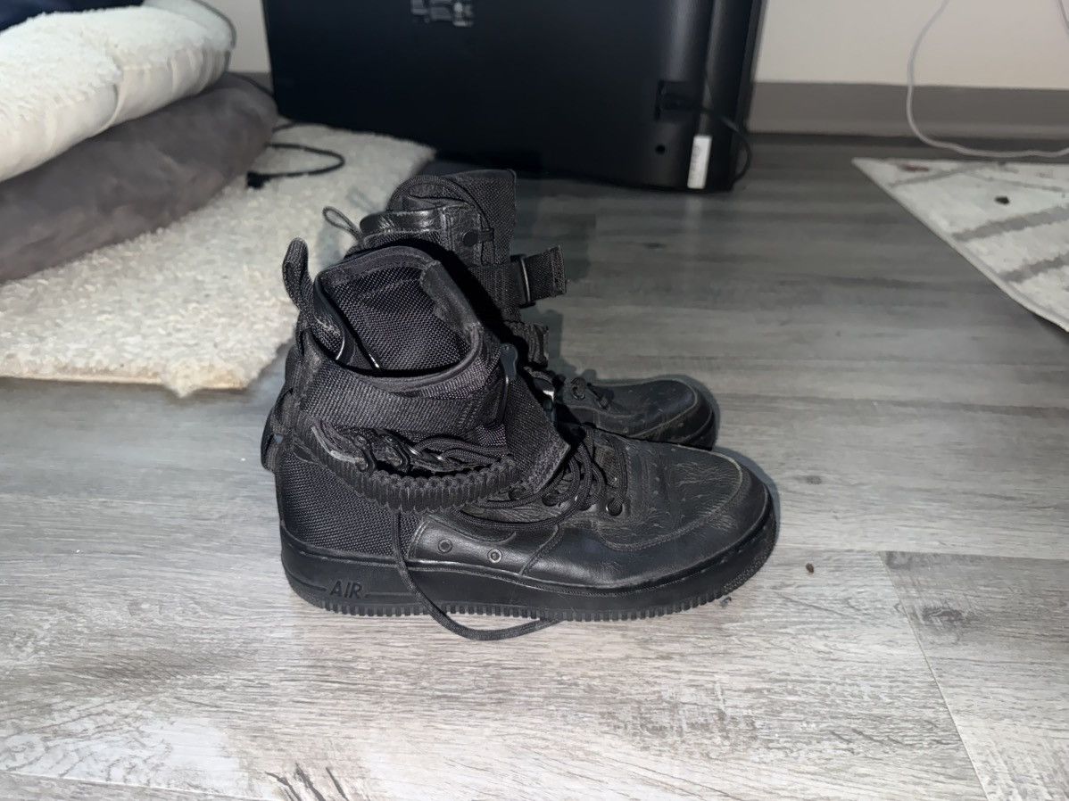Nike Nike SF Air Force 1 High Triple Black Size US 8.5 / IT 38.5 - 5 Thumbnail