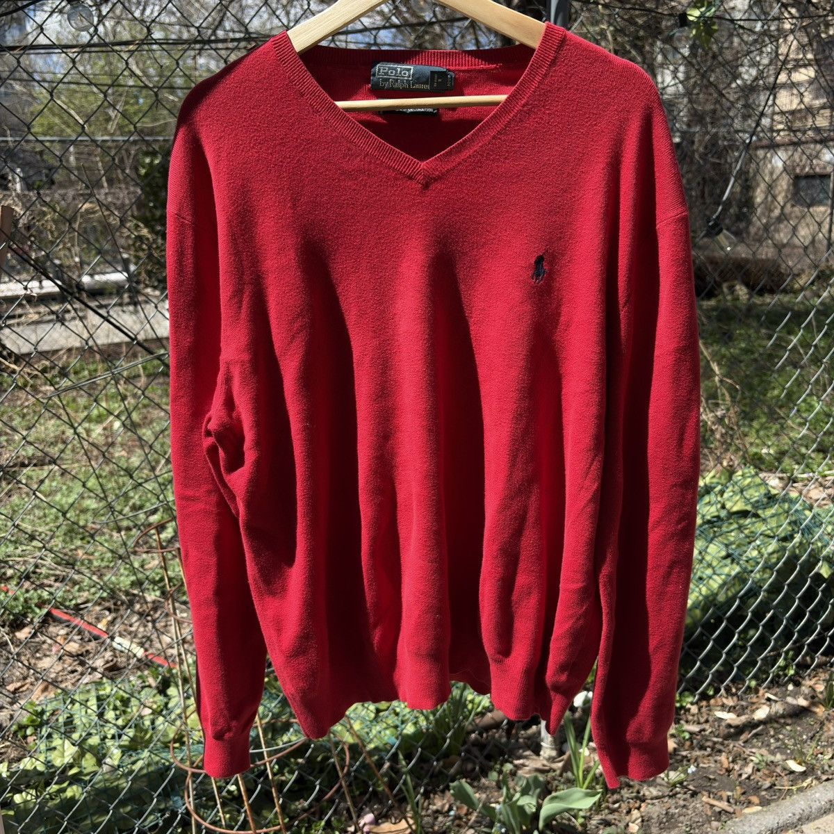 Polo Ralph Lauren Vintage Polo Ralph Lauren V-Neck Sweater Size US L / EU 52-54 / 3 - 1 Thumbnail