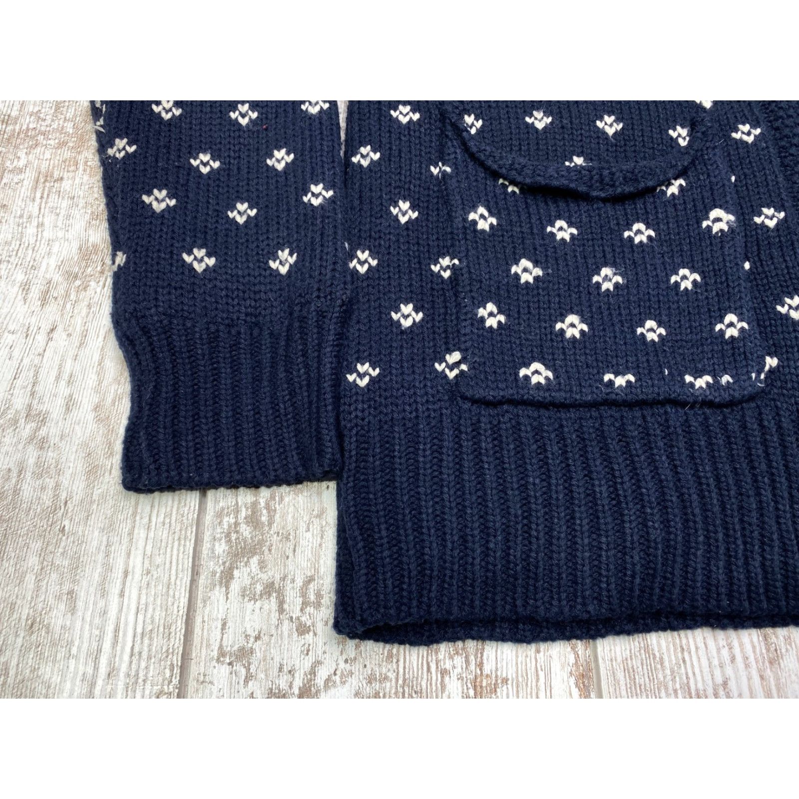 Vintage Piazza Italiaman Winter Edition Knit Sweater Men’s Large Blue White Lined 7439 Size US L / EU 52-54 / 3 - 3 Thumbnail