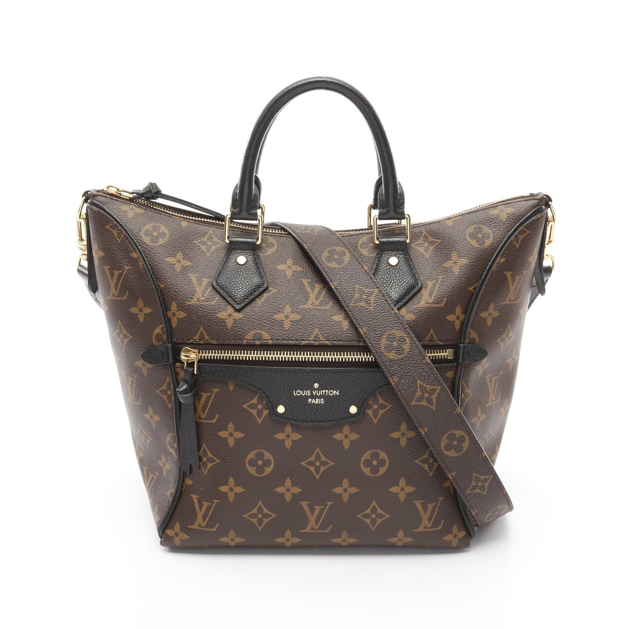 Louis Vuitton Louis Vuitton Tournelle Pm Monogram Noir Handbag Leather Brown Black Size ONE SIZE - 1 Thumbnail