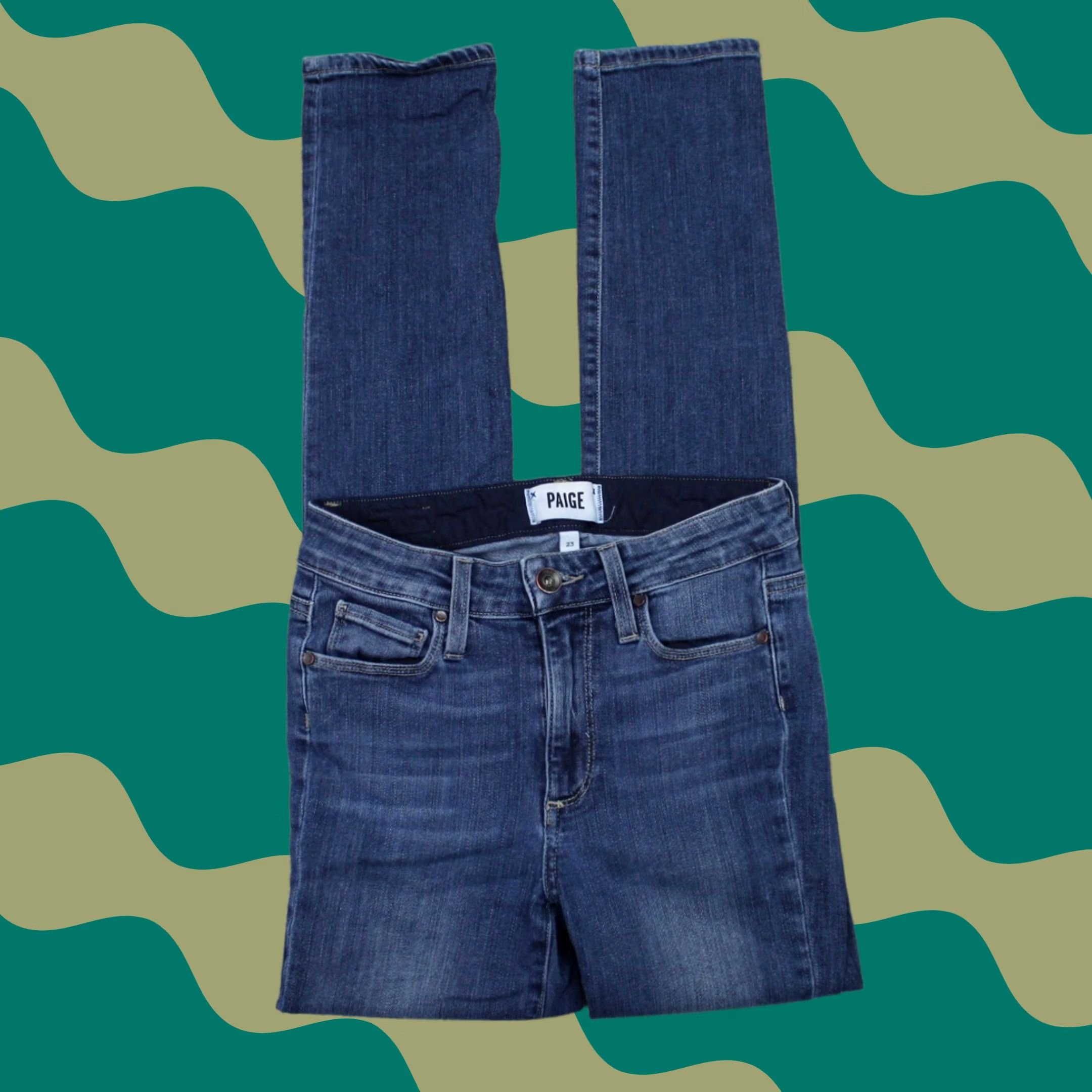 Paige Paige Izzy Jeans Womens 23 Blue Cropped Ankle Stretch Denim w/ 29" inseam Jeans Regular 90s Womens Blue Paige Izzy Size 40" / US 18 - 1 Thumbnail
