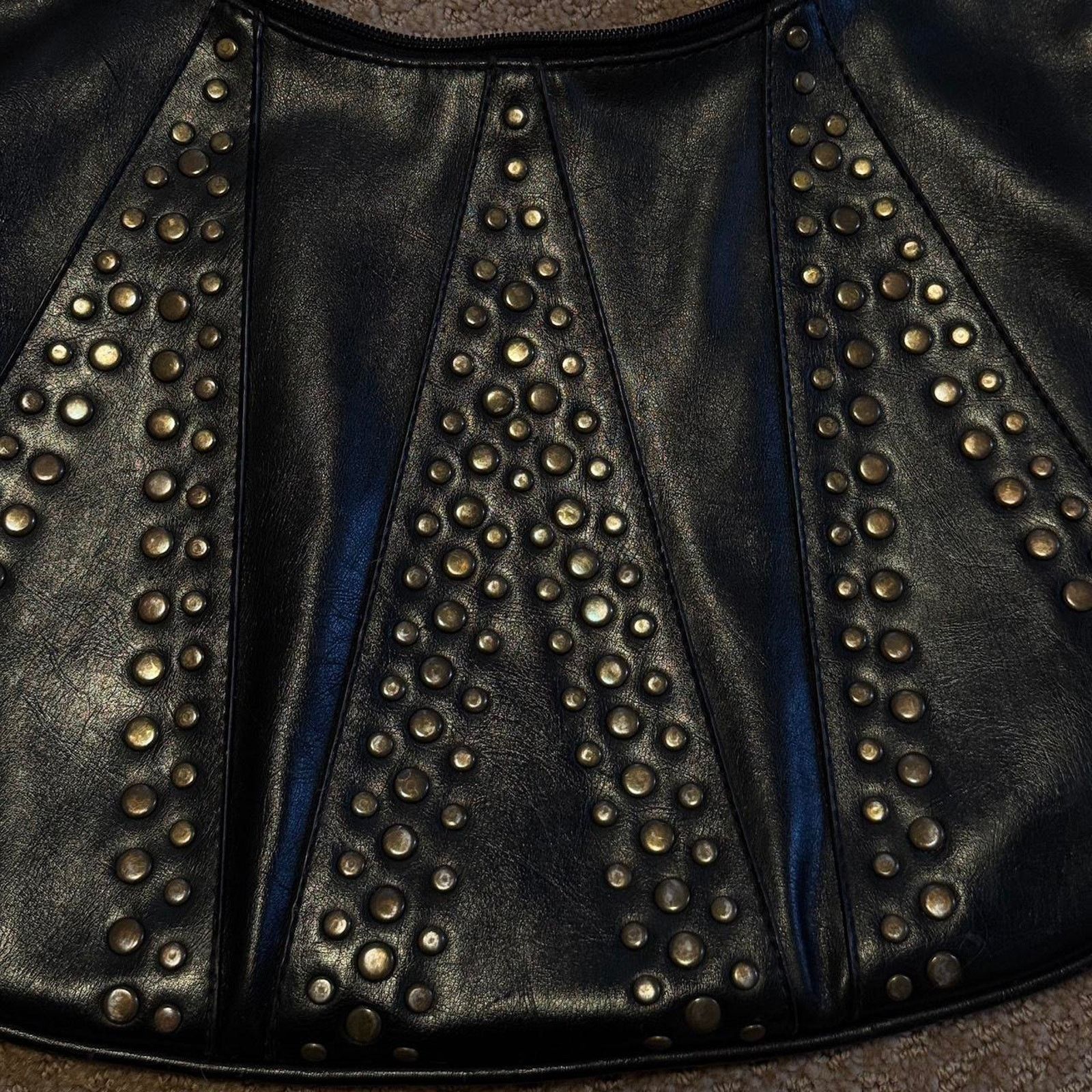 Other Black faux leather slouchy hobo bag Size ONE SIZE - 2 Thumbnail