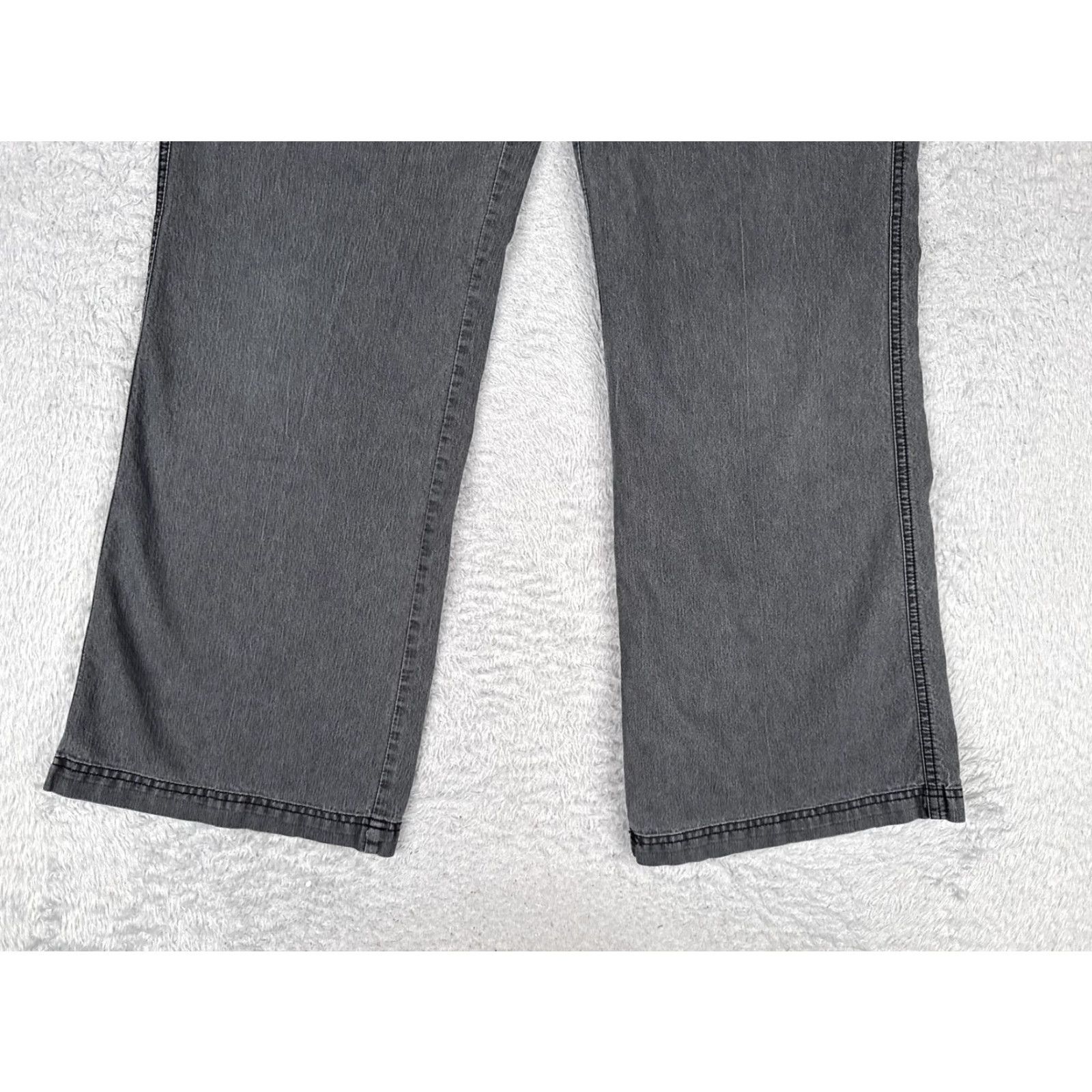 Vintage Khakis Womens Jeans 12 Gray Bootcut Wide Leg Mid Rise Cotton Blend 32x30 Khakis & Co Regular Size 34" / US 12 / IT 48 - 3 Thumbnail