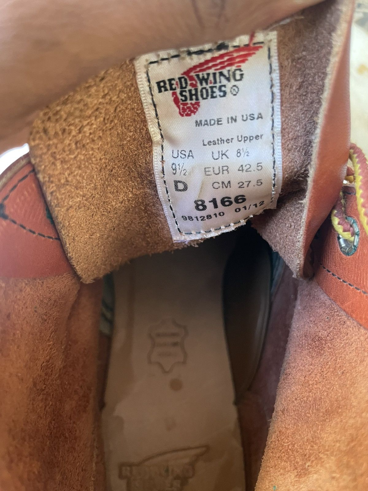 Red Wing Red Wing 8166 Round-Toe Brown Leather Men's Boots USA 9.5 Size US 9.5 / EU 42-43 - 16 Thumbnail