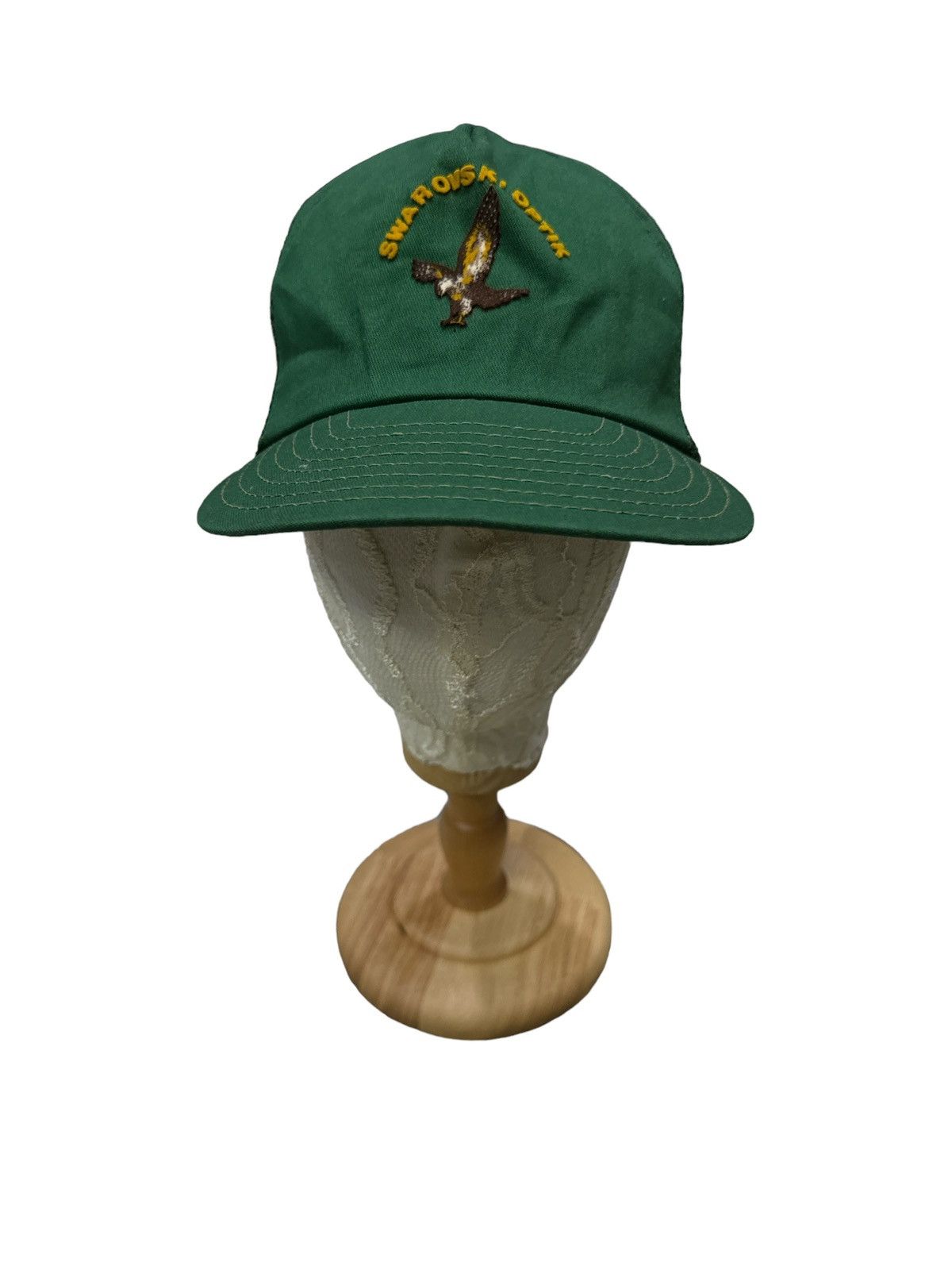 Designer × Vintage VINTAGE 1990s SWAROVSKI OPTIK TRUCKER CAP Size ONE SIZE - 1 Thumbnail