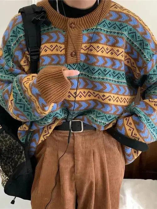 American Edition × Aran Isles Knitwear × Japanese Brand Oversize harajuku style sweater Size US M / EU 48-50 / 2 - 4 Thumbnail